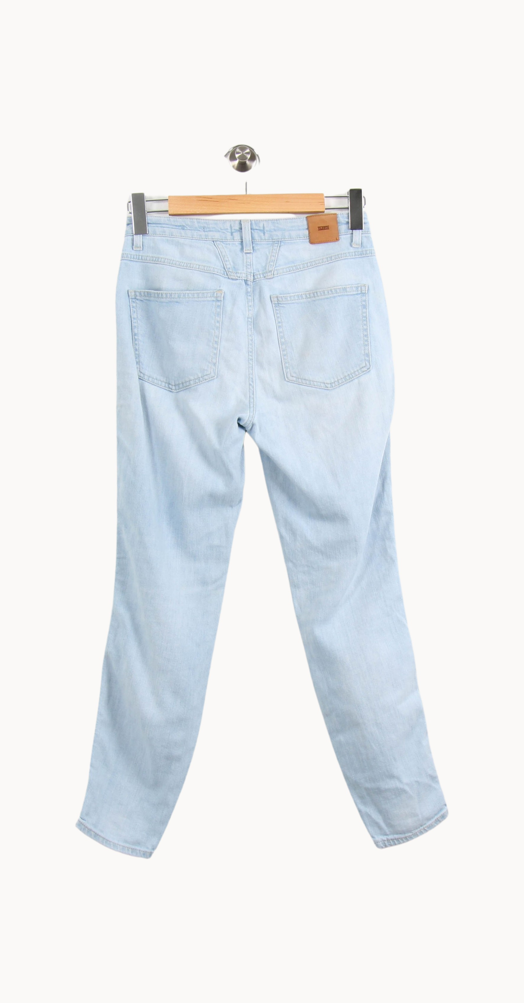 Cropped slim jeans with studs CLOSED - Seconde Main Blue