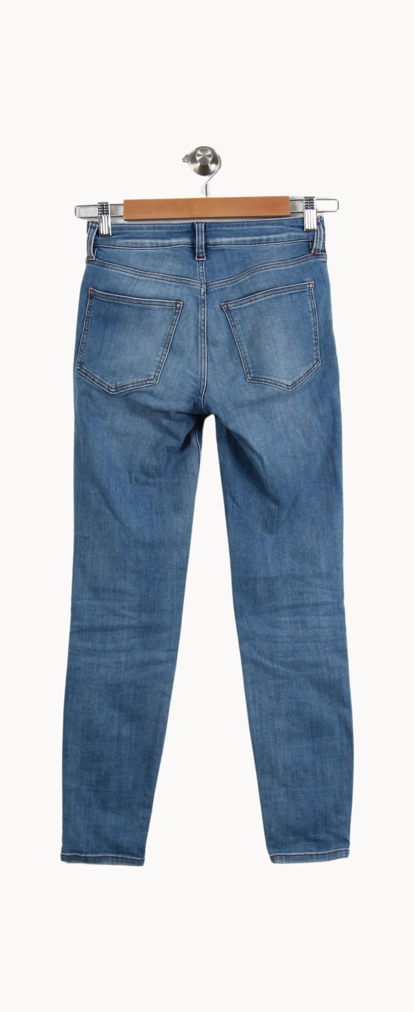 Cropped slim jeans with studs COMPTOIR DES COTONNIERS - Seconde main Blue