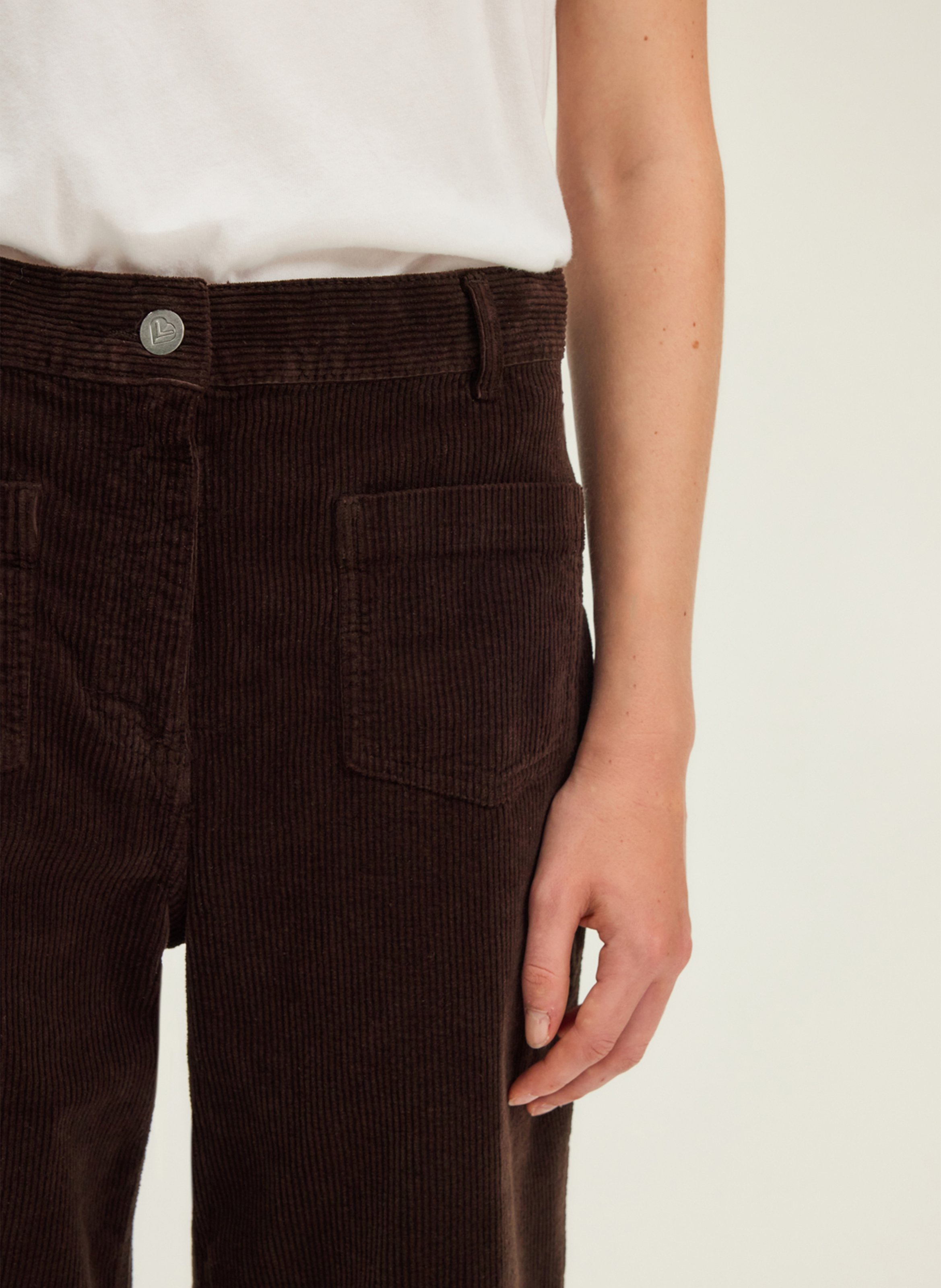 Cotton-blend chinos PABLO Brown