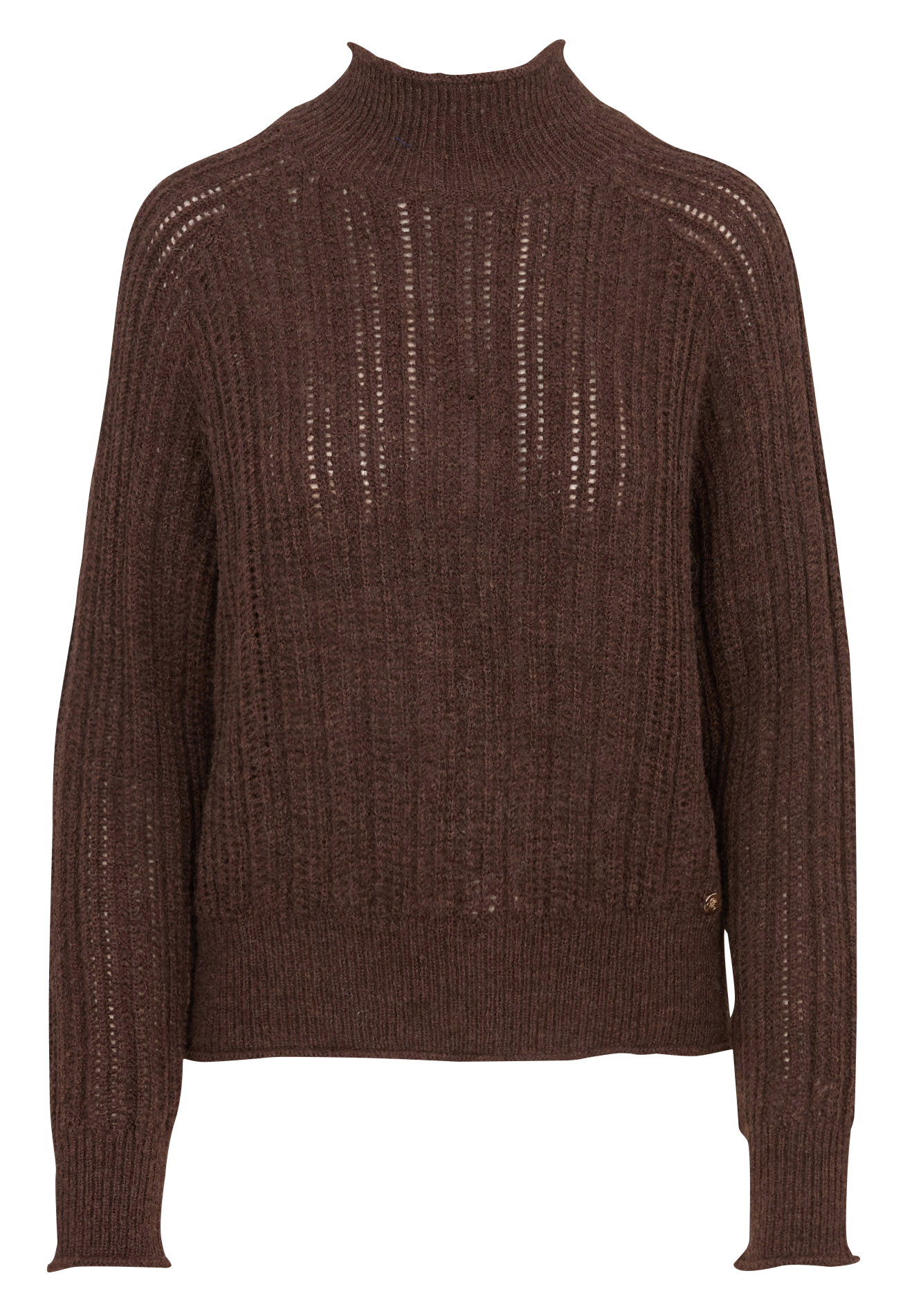 Oversize-Pullover mit Stehkragen LA PETITE ETOILE Braun