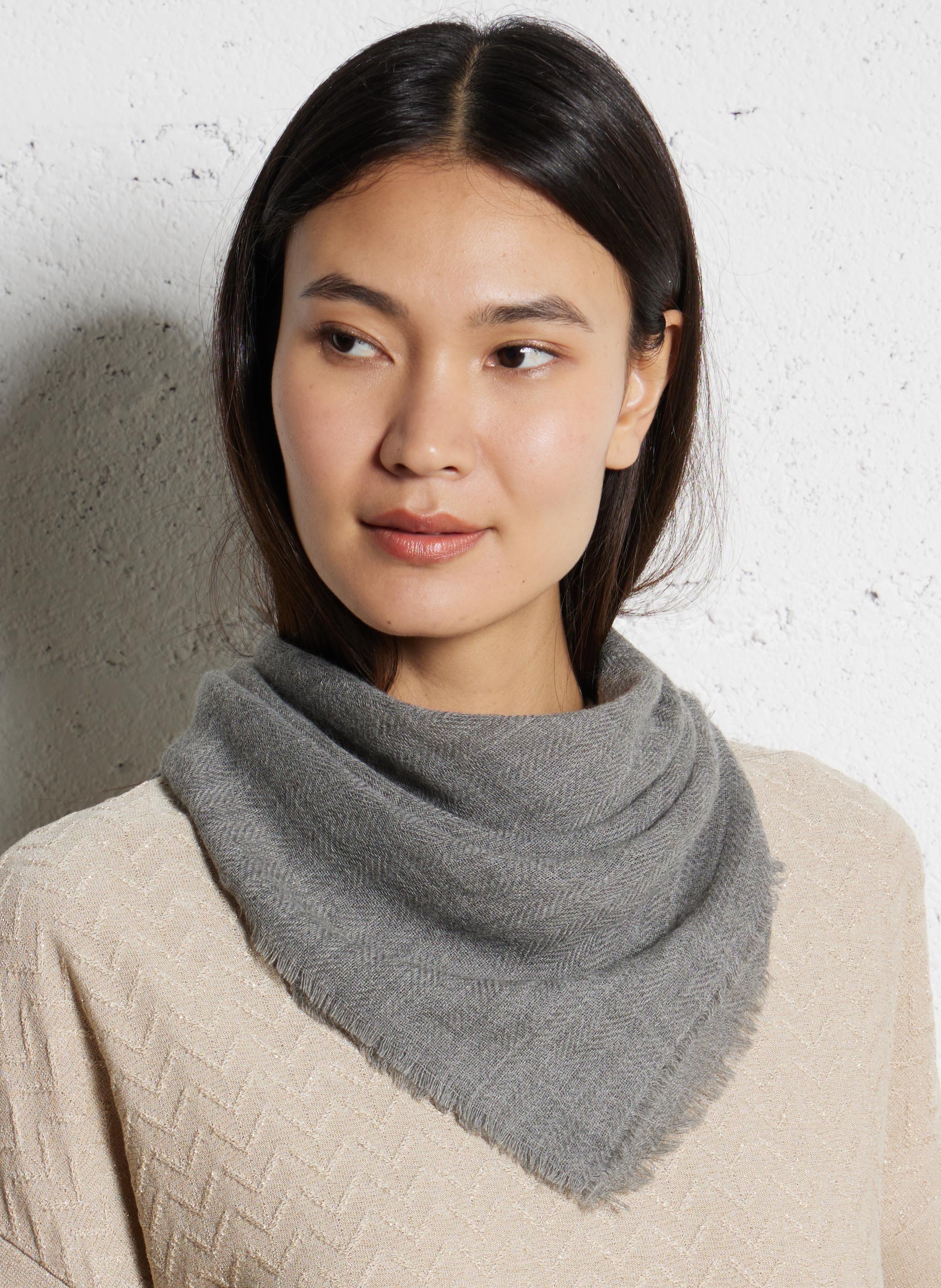 Schal aus Wolle und Seide IKKS Grau