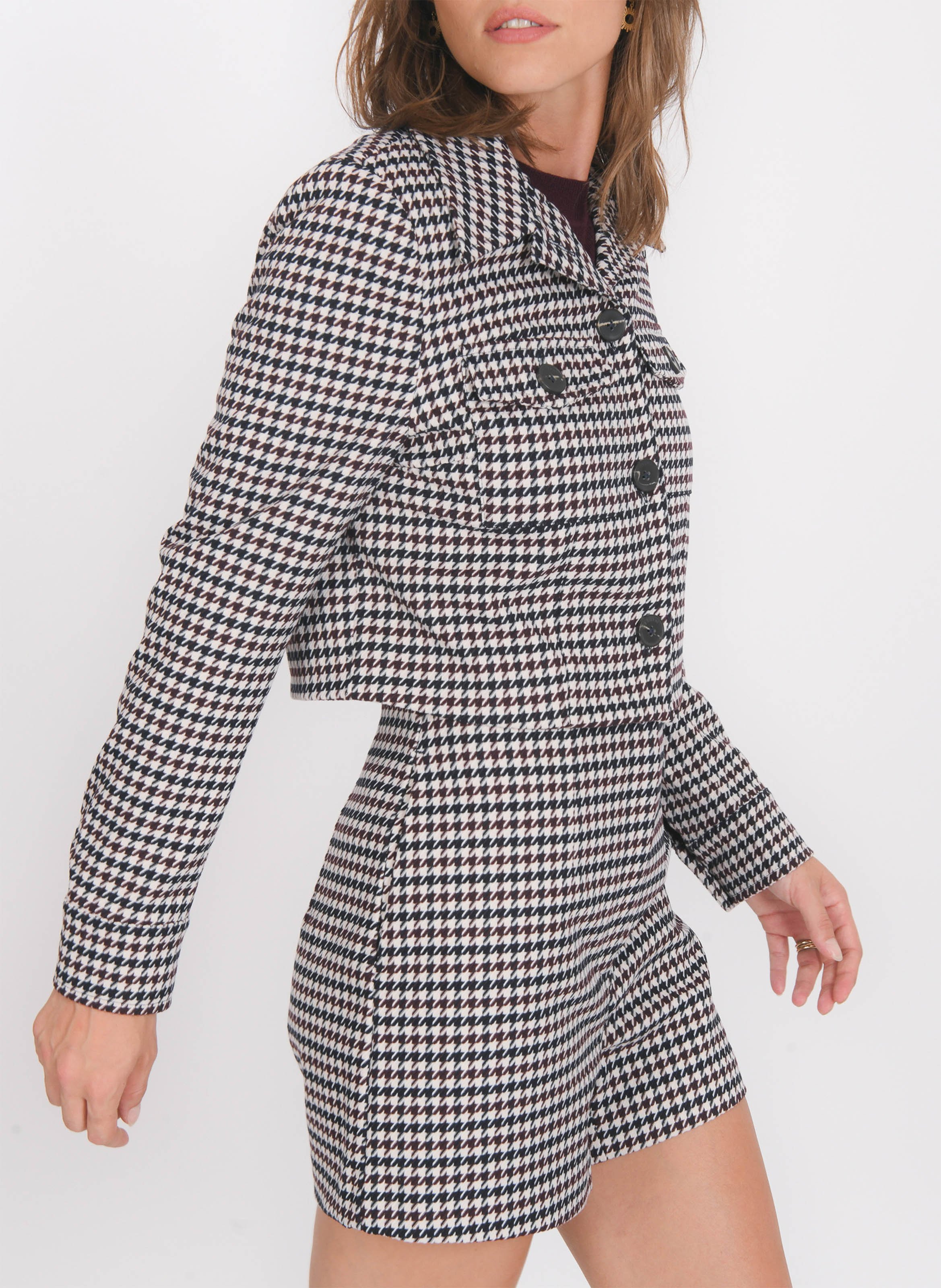 Straight jacket with classic collar print KOOKAI Blue