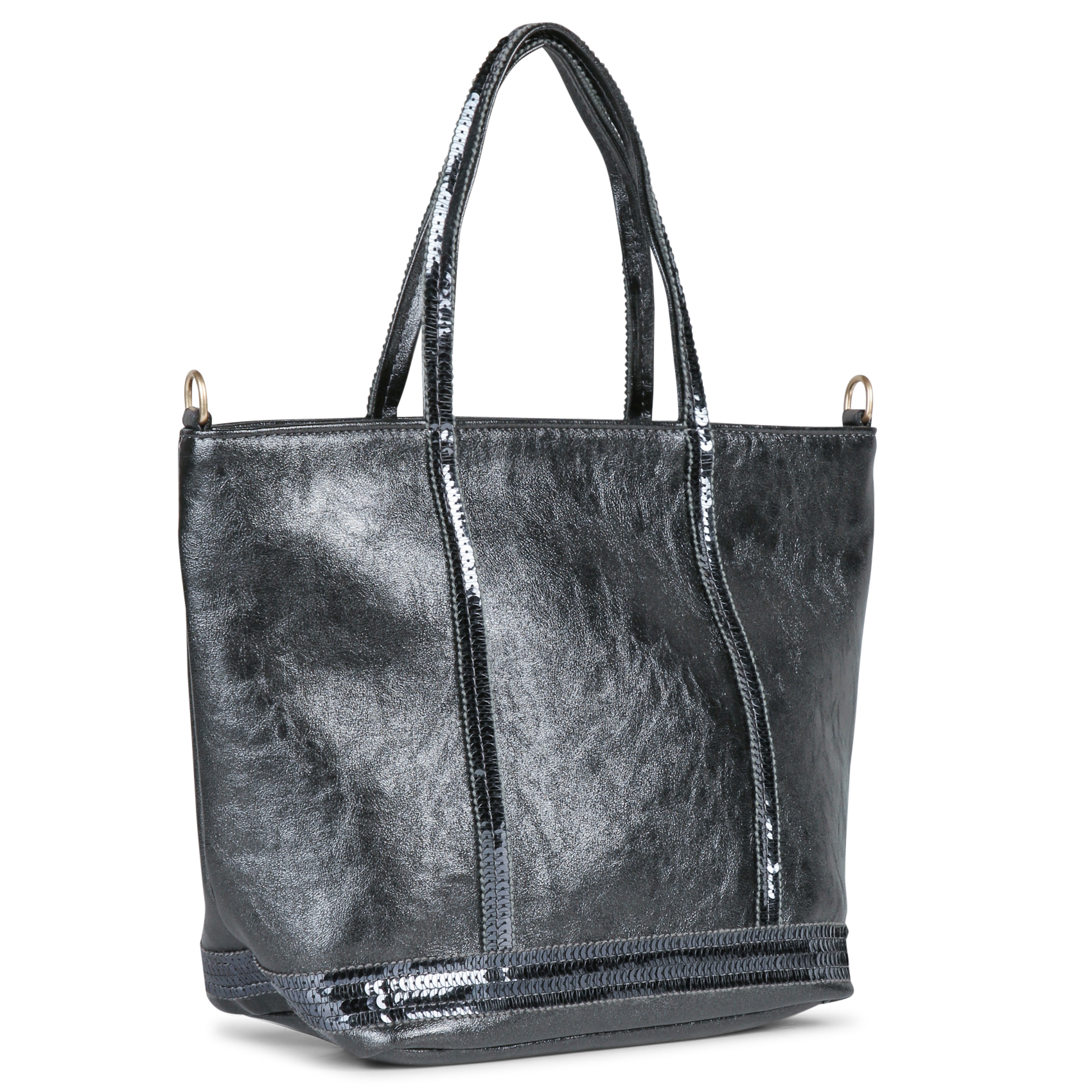 Metallic tote bag VANESSA BRUNO Black