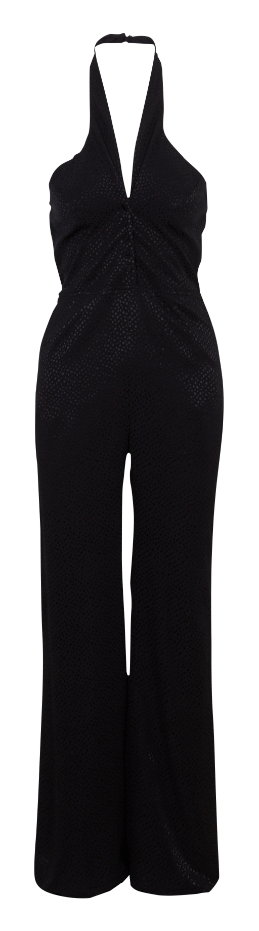 Soepele jacquard jumpsuit met glanzende afwerking KOOKAI Zwart