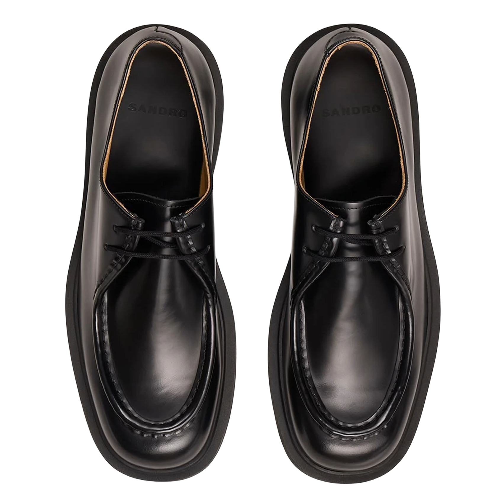 Arthus leather Derby shoes  SANDRO Black