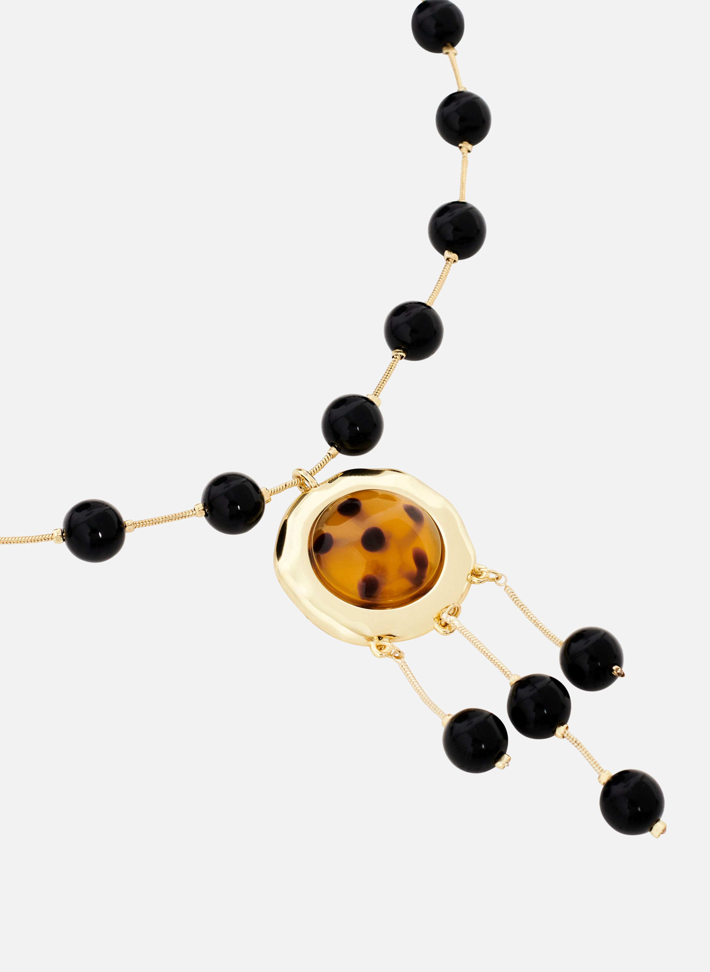 Pearl necklace with pendant THE KOOPLES Yellow