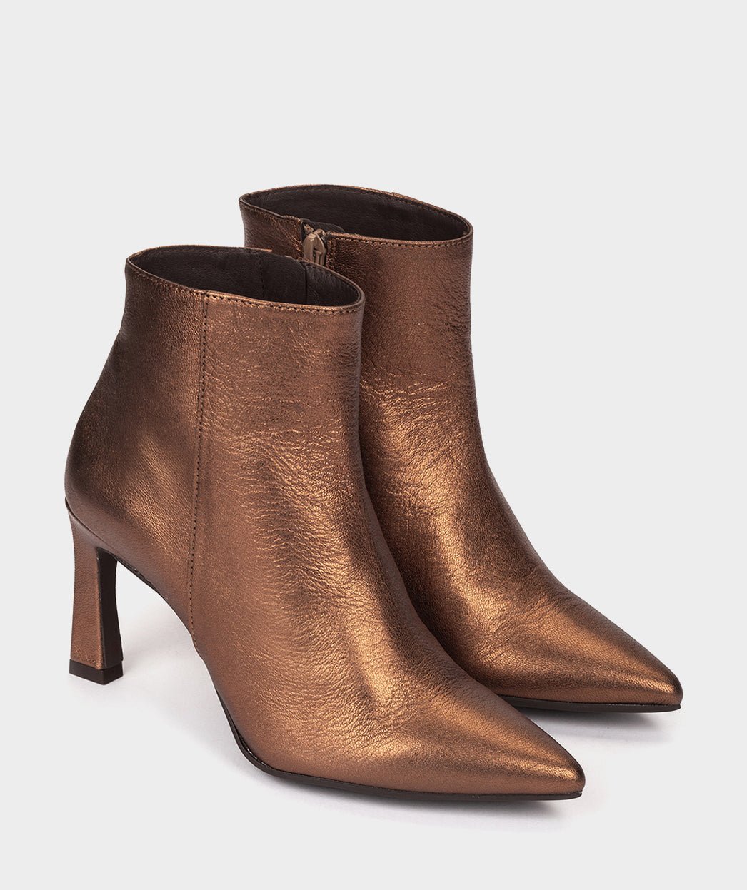 Bronze Metallic Ankle Boots PEDRO MIRALLES Brown