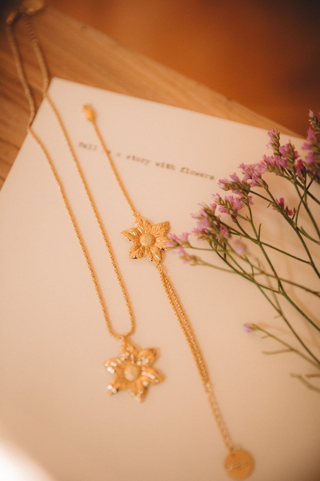 THÉIA - fine gold-plated flower bracelet MONSIEUR SIMONE Golden