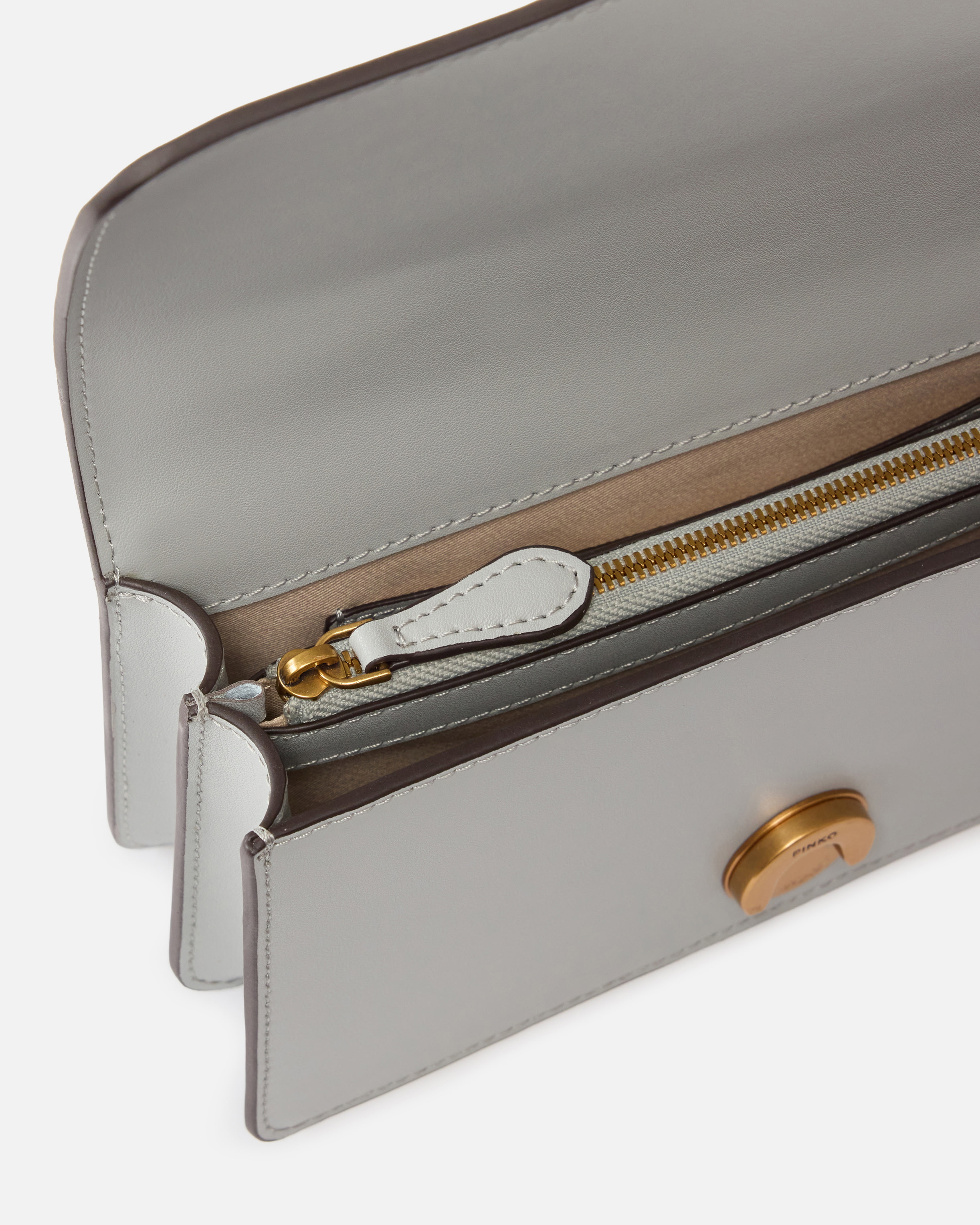 Small Love Bag One leather crossbody bag Grey