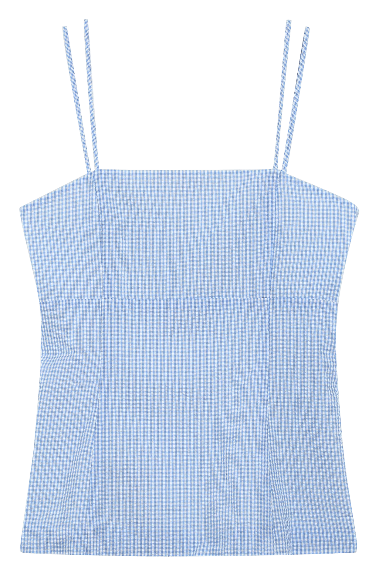 Trägertop mit quadratischem Ausschnitt aus Baumwolle GRACE ET MILA Blau