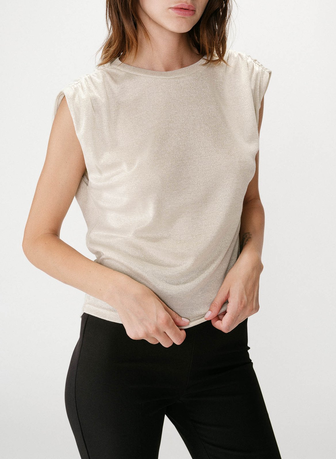 Tee-shirt col rond GRACE ET MILA Argent