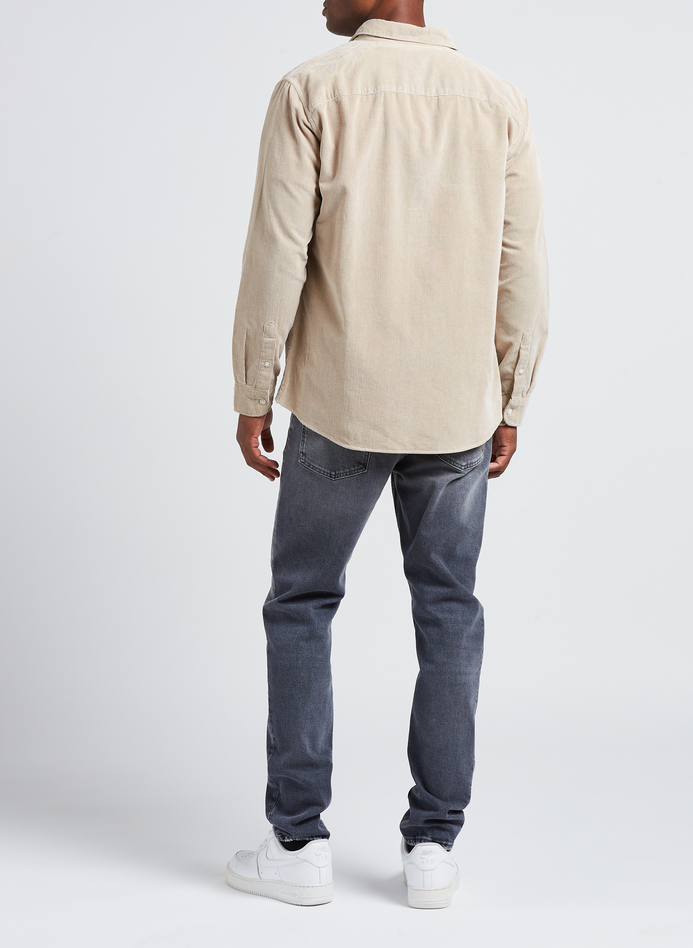 Hemd aus Baumwoll-Mix mit klassischem Kragen SELECTED Beige