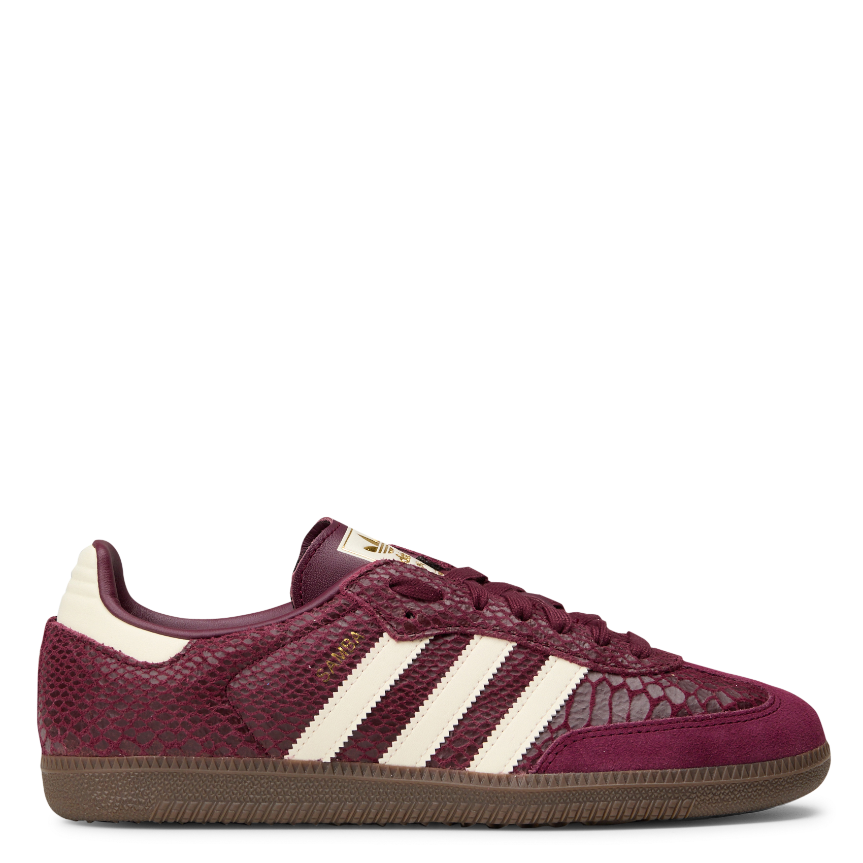Baskets basses en cuir aspect python ADIDAS Rouge