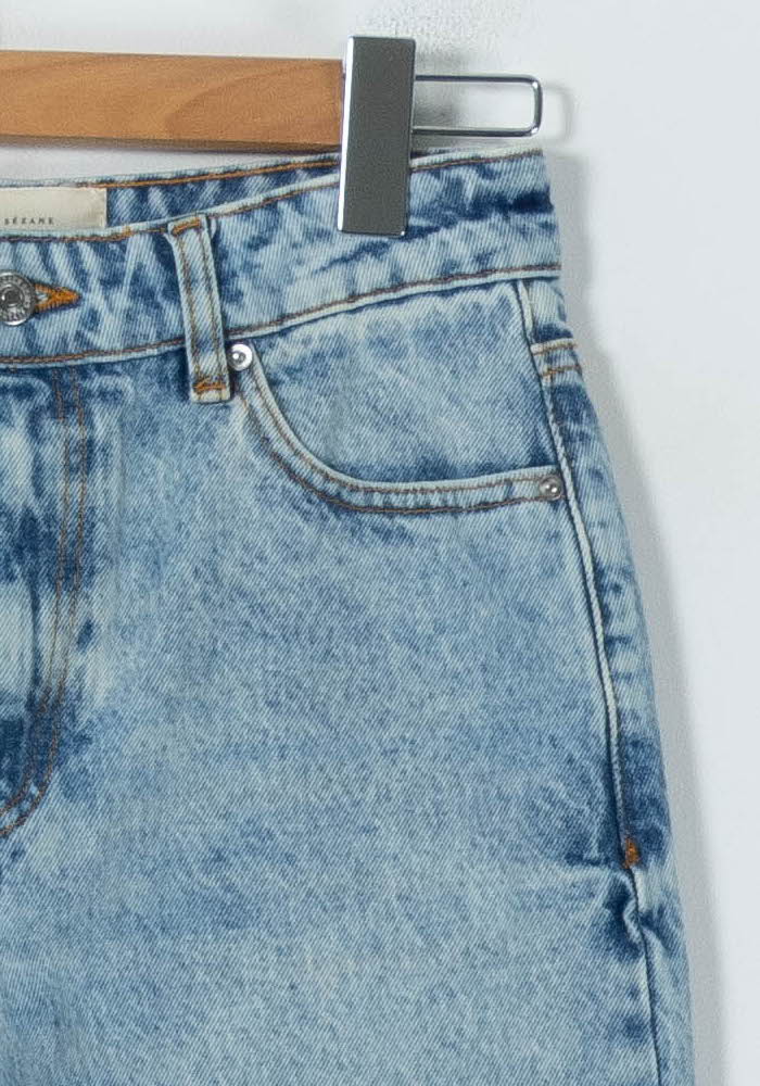 Cropped slim jeans with studs SEZANE - Seconde main Blue