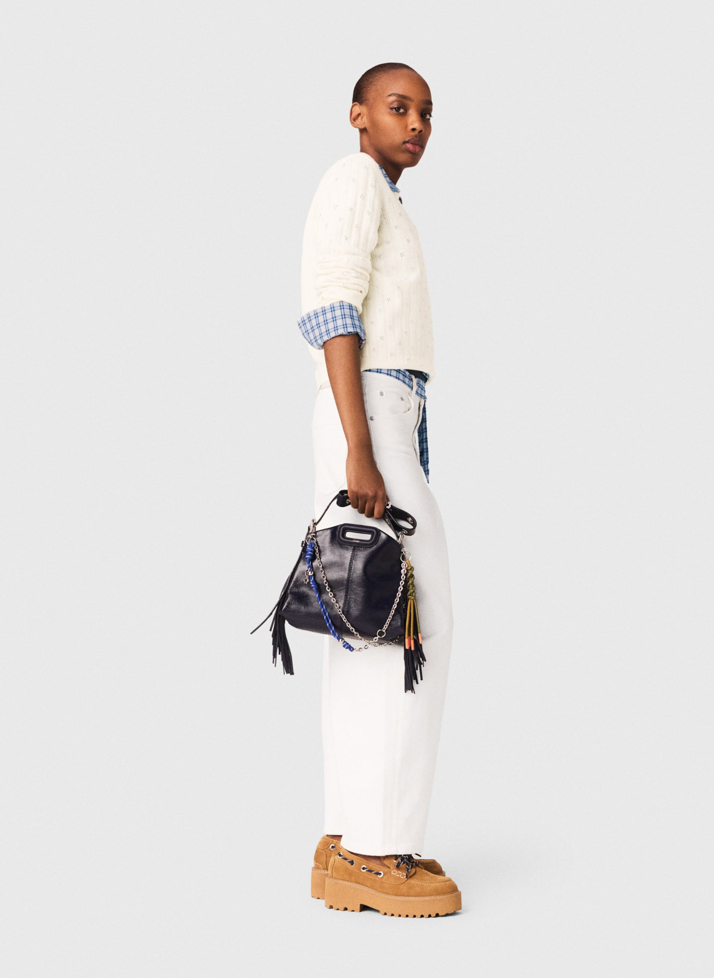 Alpaca wool sweater MAJE Beige