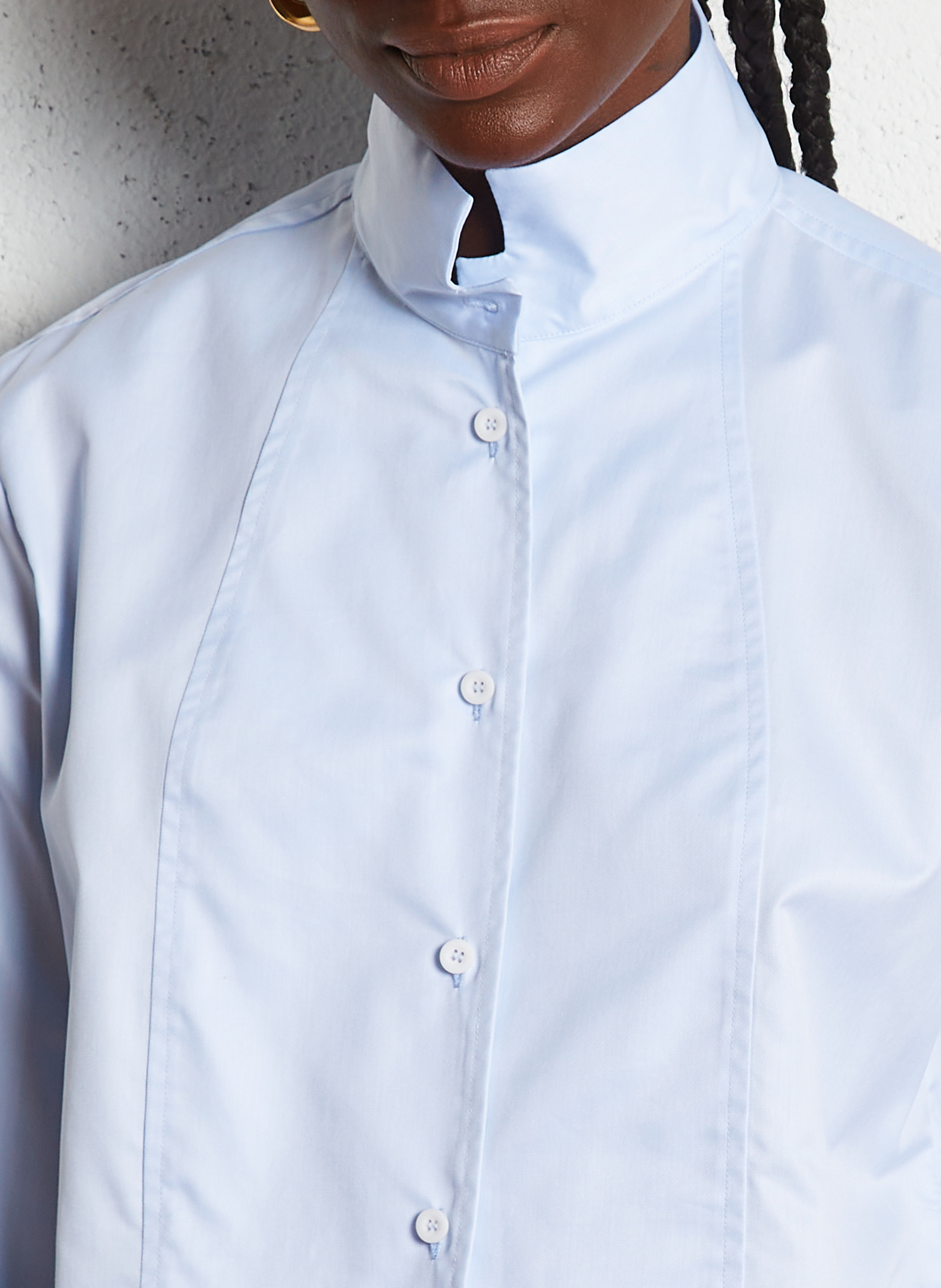 Chemise col classique en coton MARGAUX LONNBERG Bleu