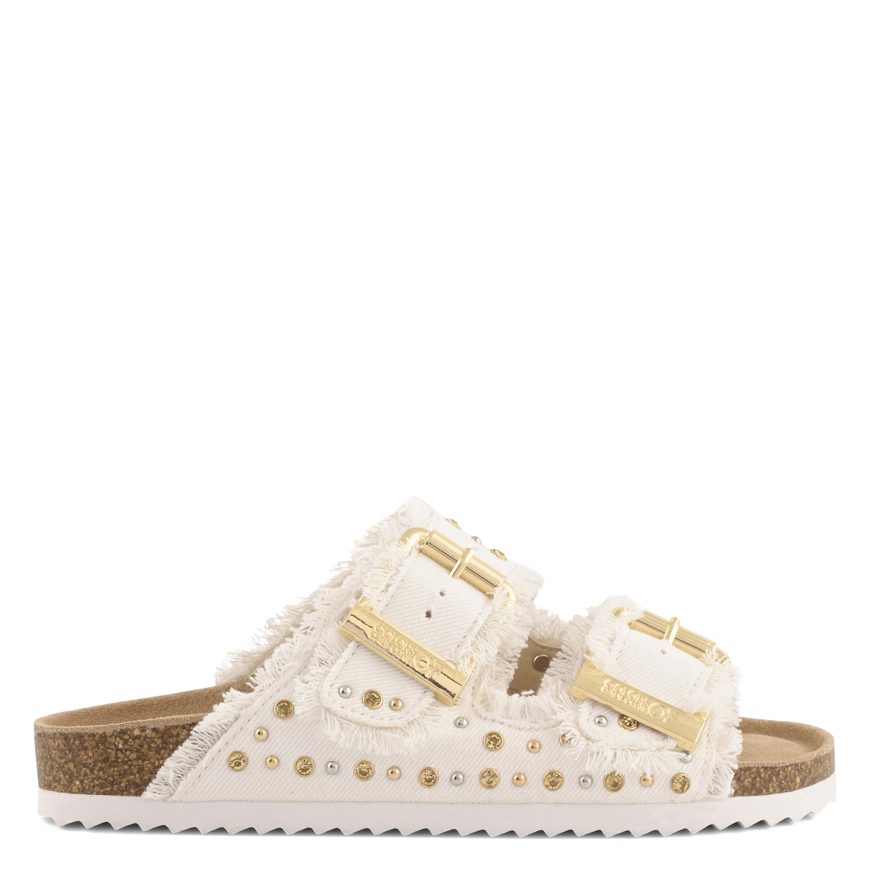Flat cotton sandals COLORS OF CALIFORNIA White