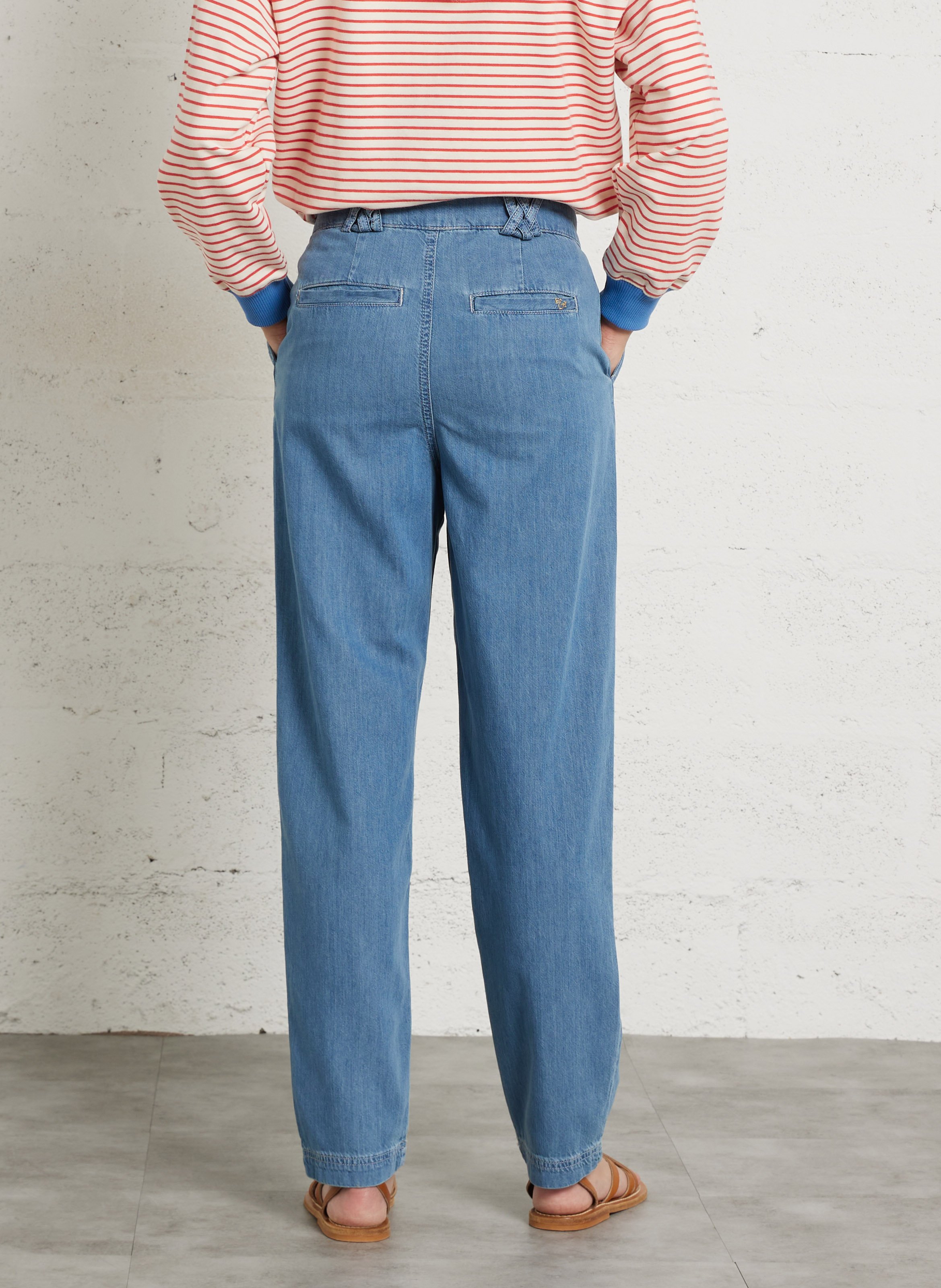 Karottenjeans aus Baumwollmischung EMILE ET IDA Blau