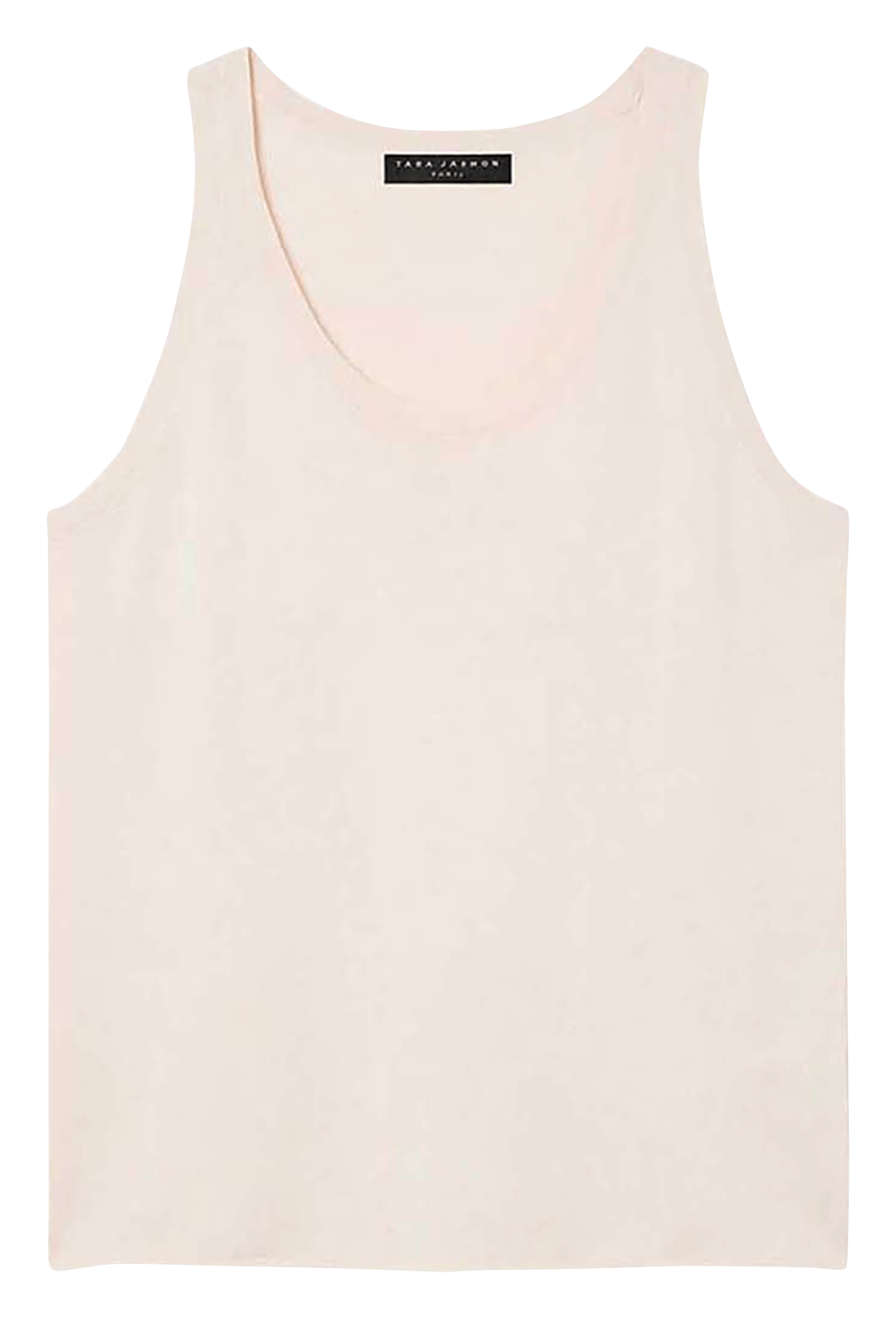 Débardeur col rond uni TARA JARMON Beige