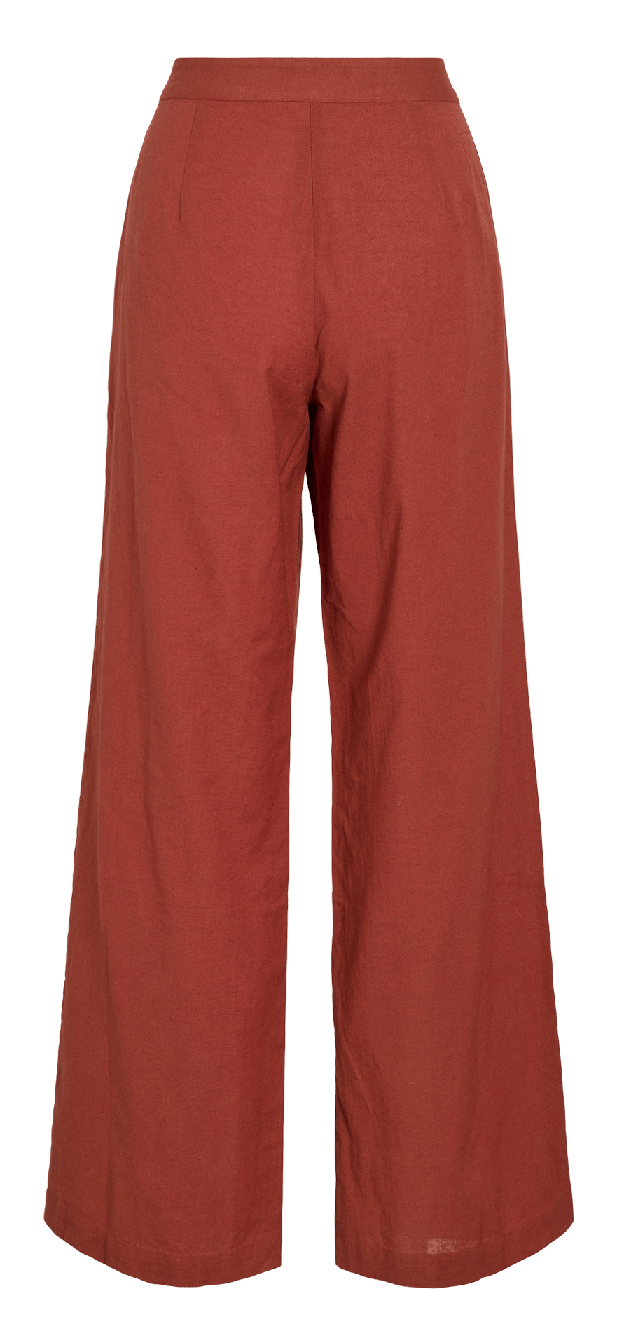 Weite Hose aus Baumwolle und Leinen VILA Orange