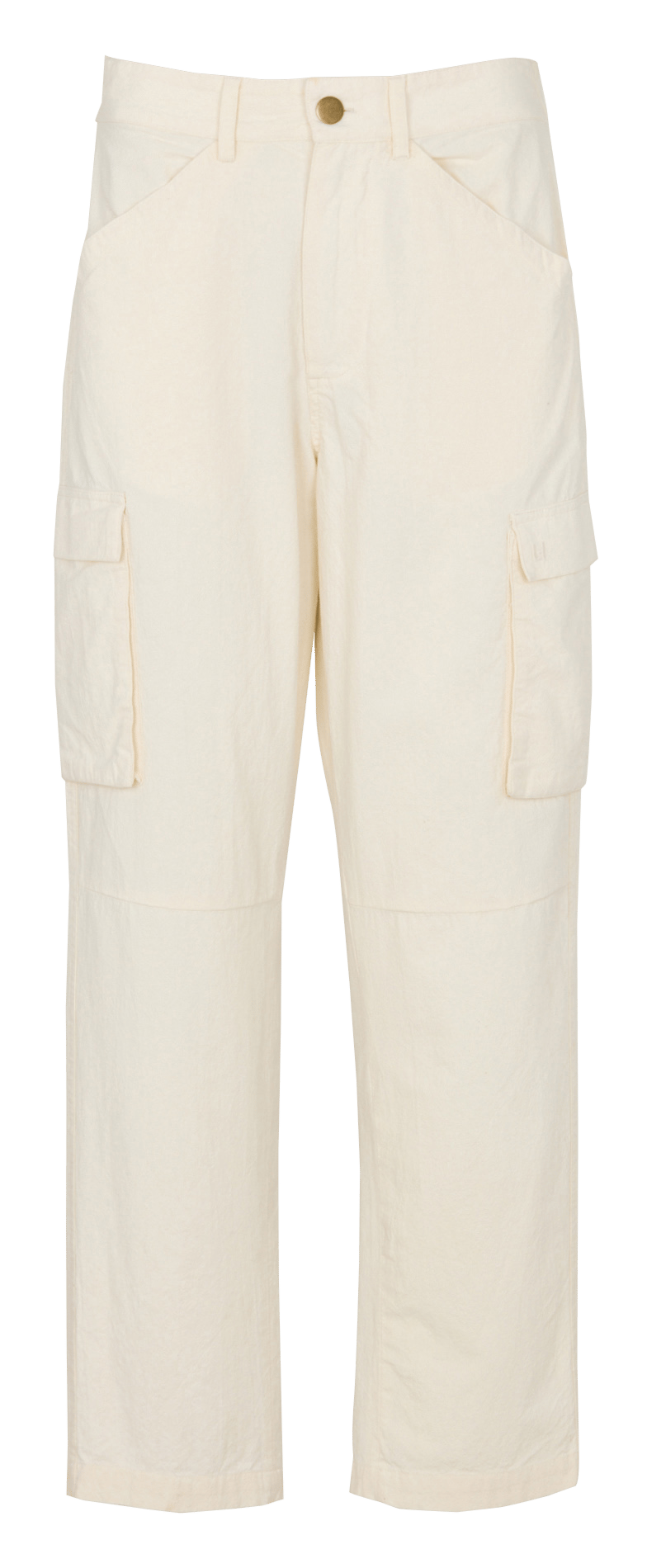 Pantalon cargo droit en coton bio LEON & HARPER Blanc