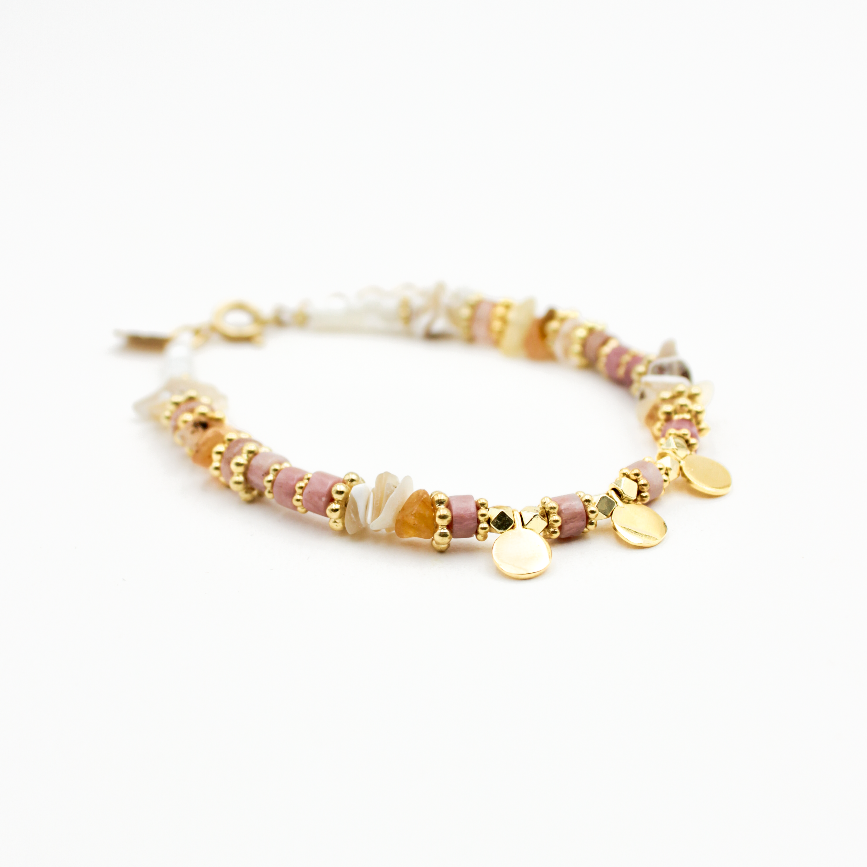 Bracelet heishi médaillons - elsa L'ATELIER DES DAMES Doré