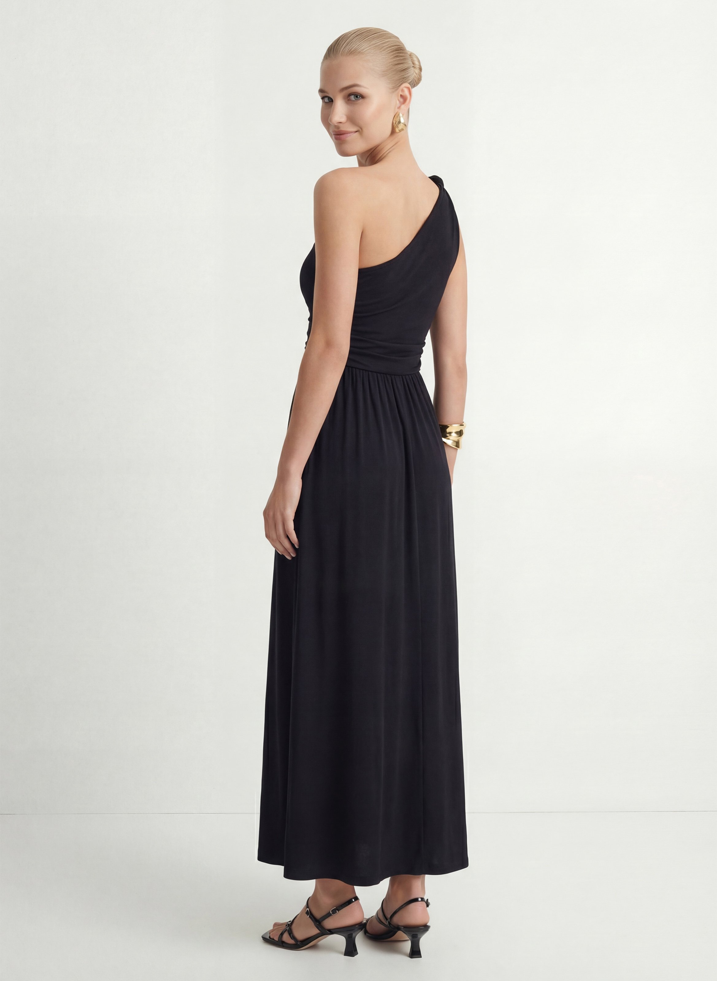 Robe longue asymétrique KOOKAI Noir