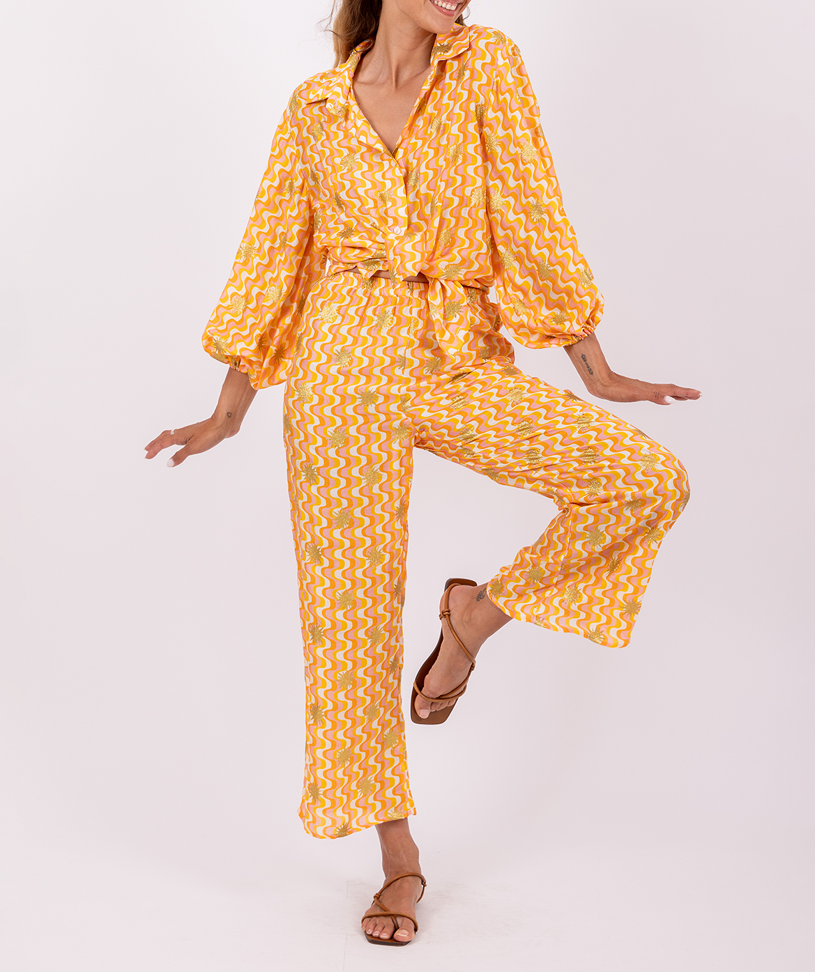 Gerade geschnittene Bluse SUNDRESS Gelb