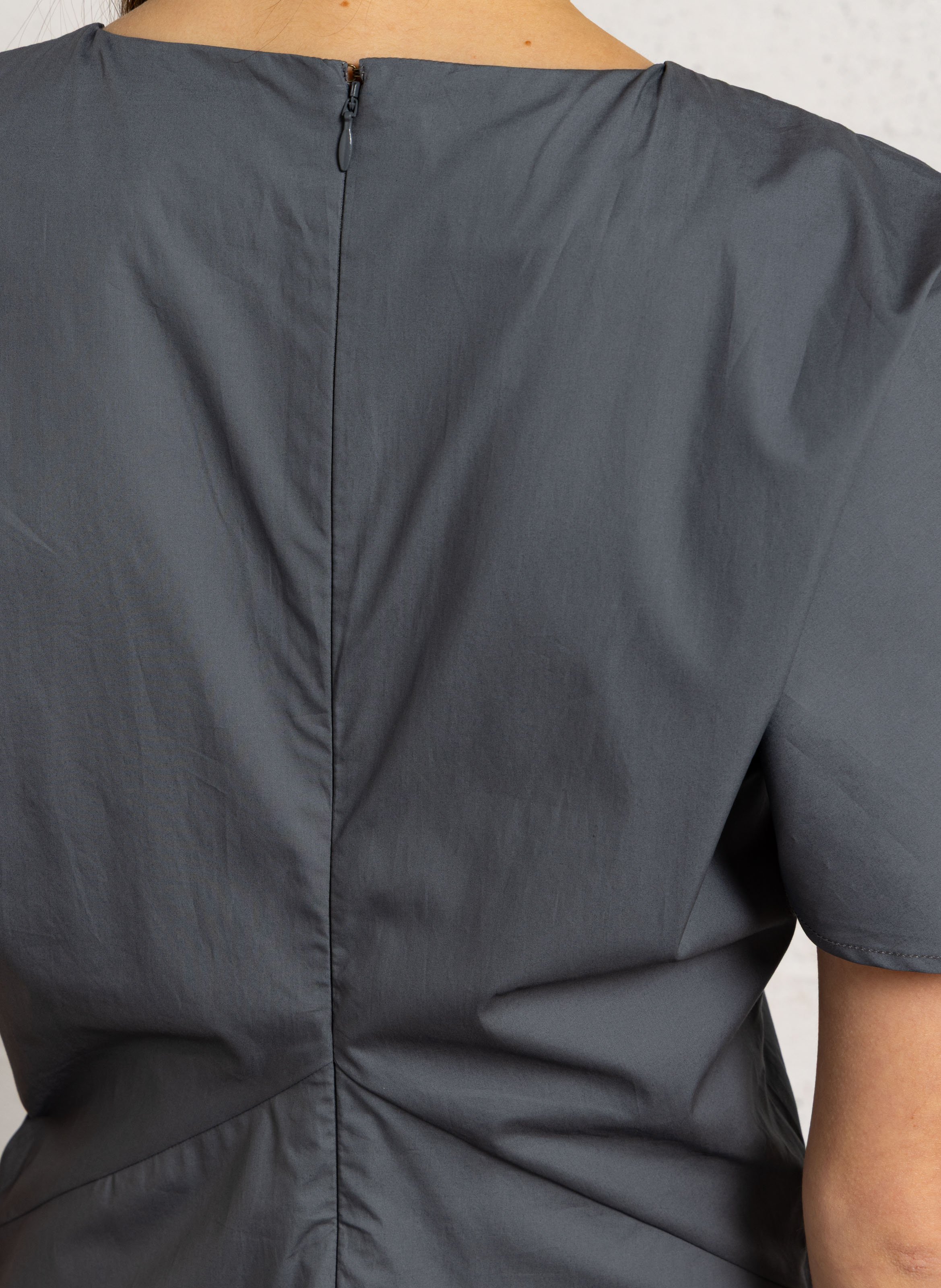 Langes eng anliegendes Baumwollkleid SOEUR Grau