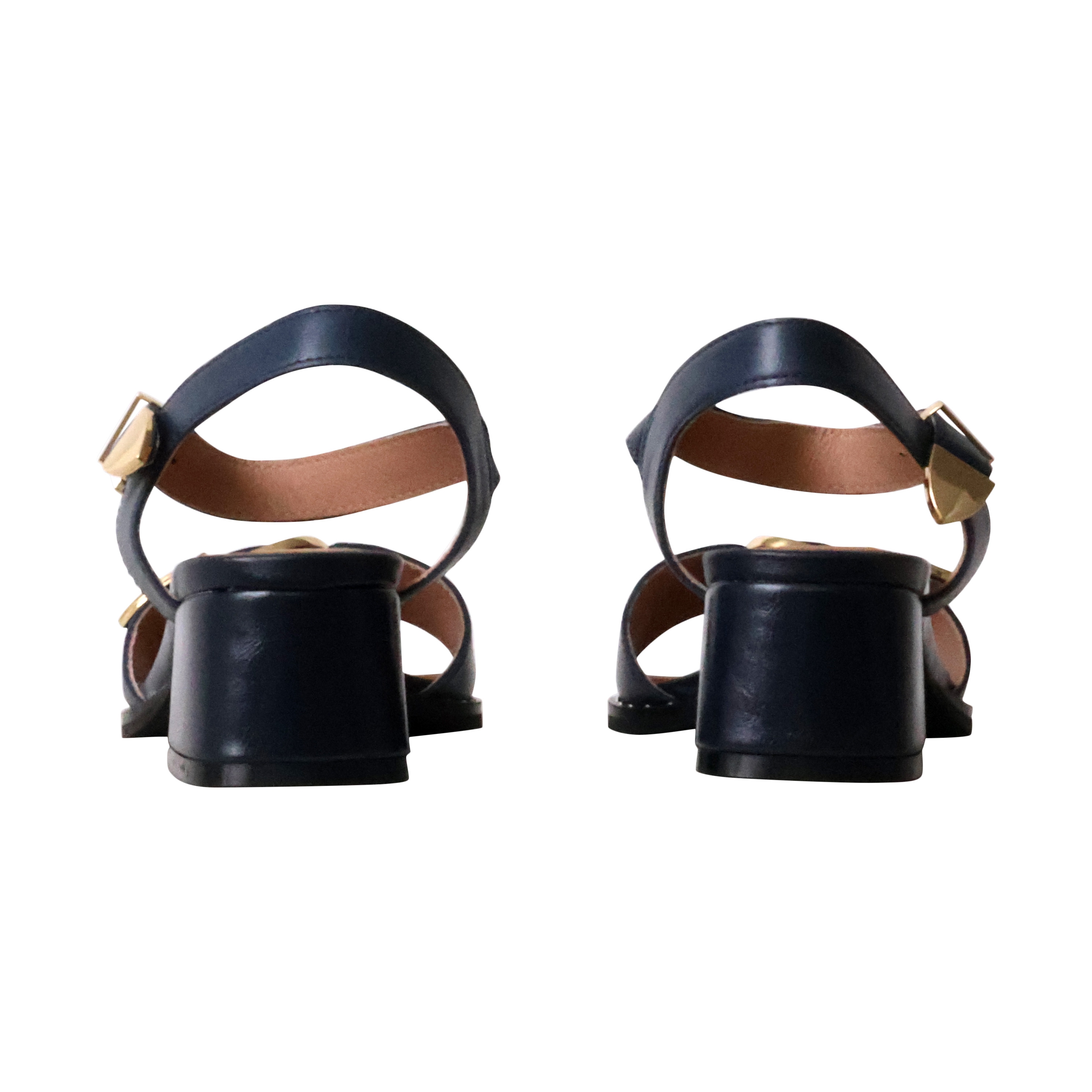 Leather heeled sandals - Keith EMILIE KARSTON Blue
