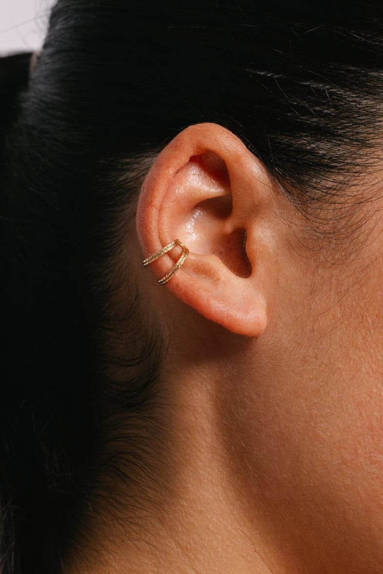 Double Conch Faux Piercing - Shine YAY Golden