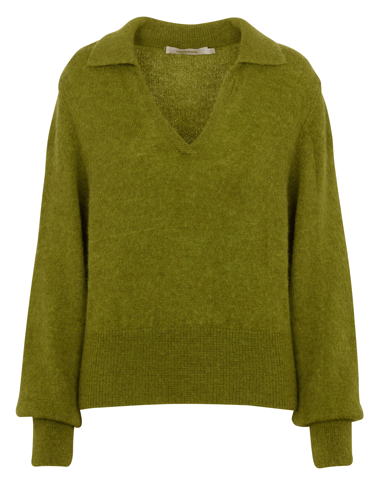 Knit polo neck sweater LA FEE MARABOUTEE Green