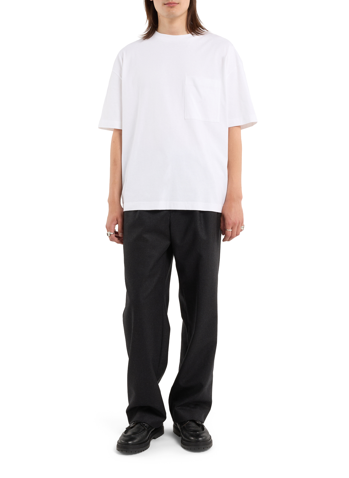 Round neck cotton T-shirt SAISON 1865 White