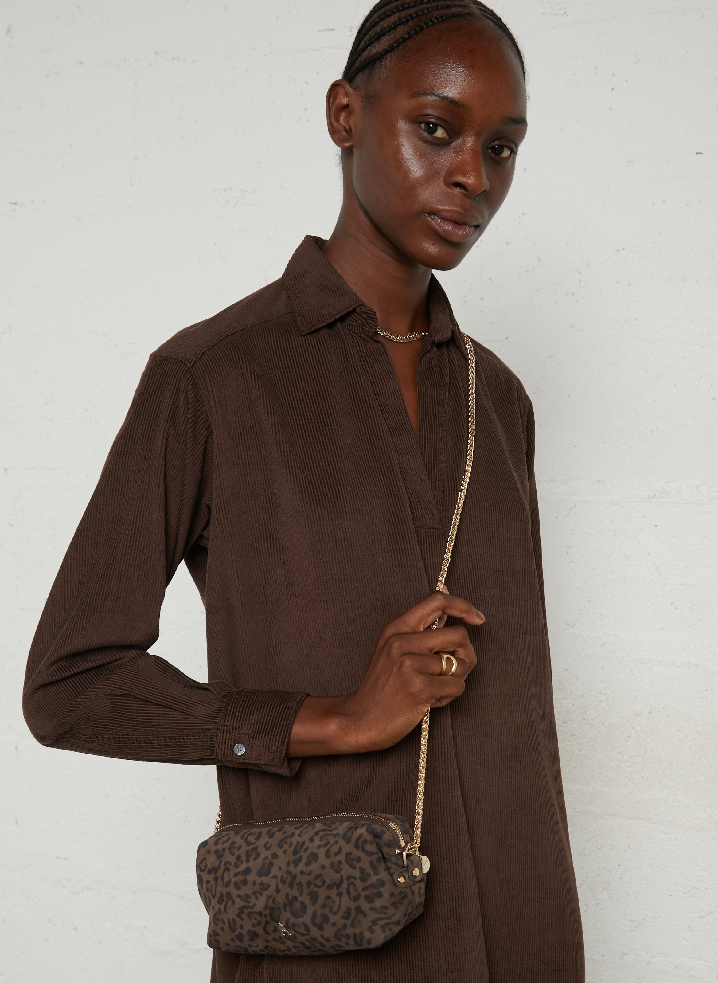 Sac porté épaule en cuir  CRAIE STUDIO Marron