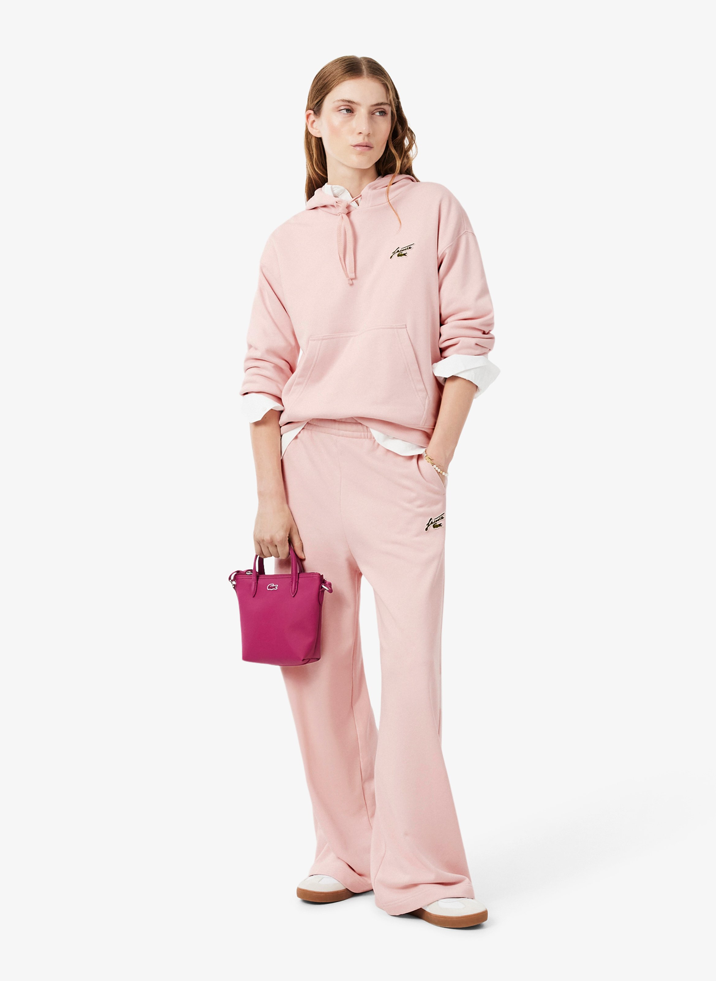 Schmal geschnittene Jogginghose aus Baumwollmischung LACOSTE Rosa