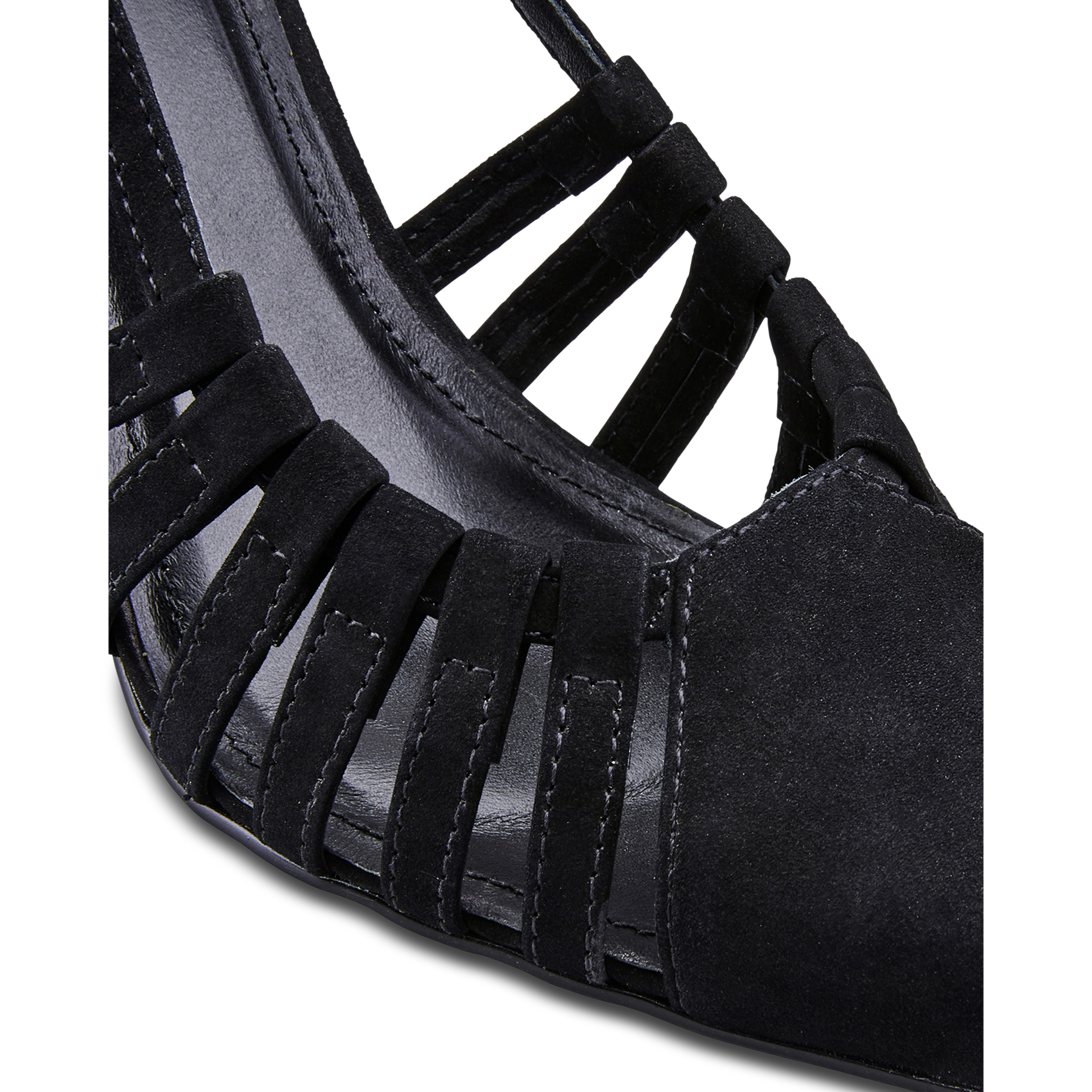 Pumps met bandjes van nubuckleer COSMOPARIS Zwart