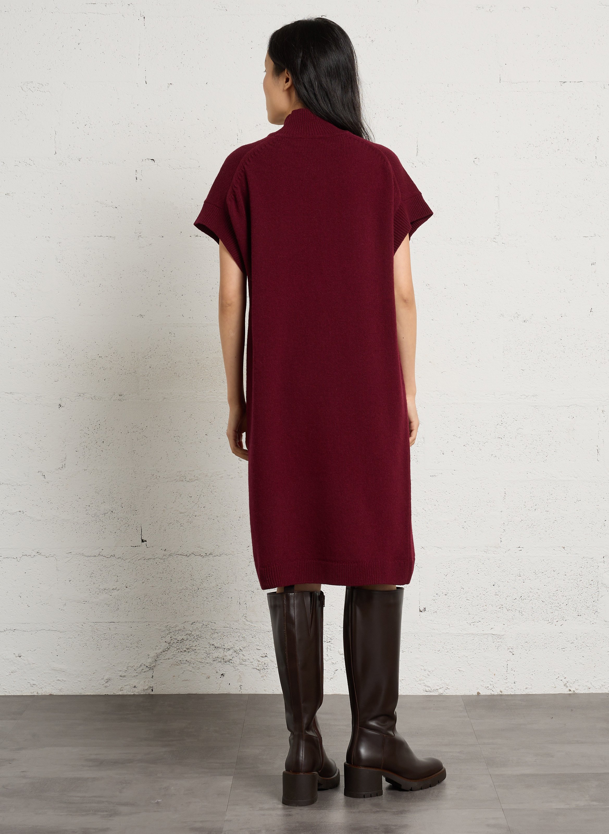 Abito maglione midi ampio in lana ARMOR LUX Rosso