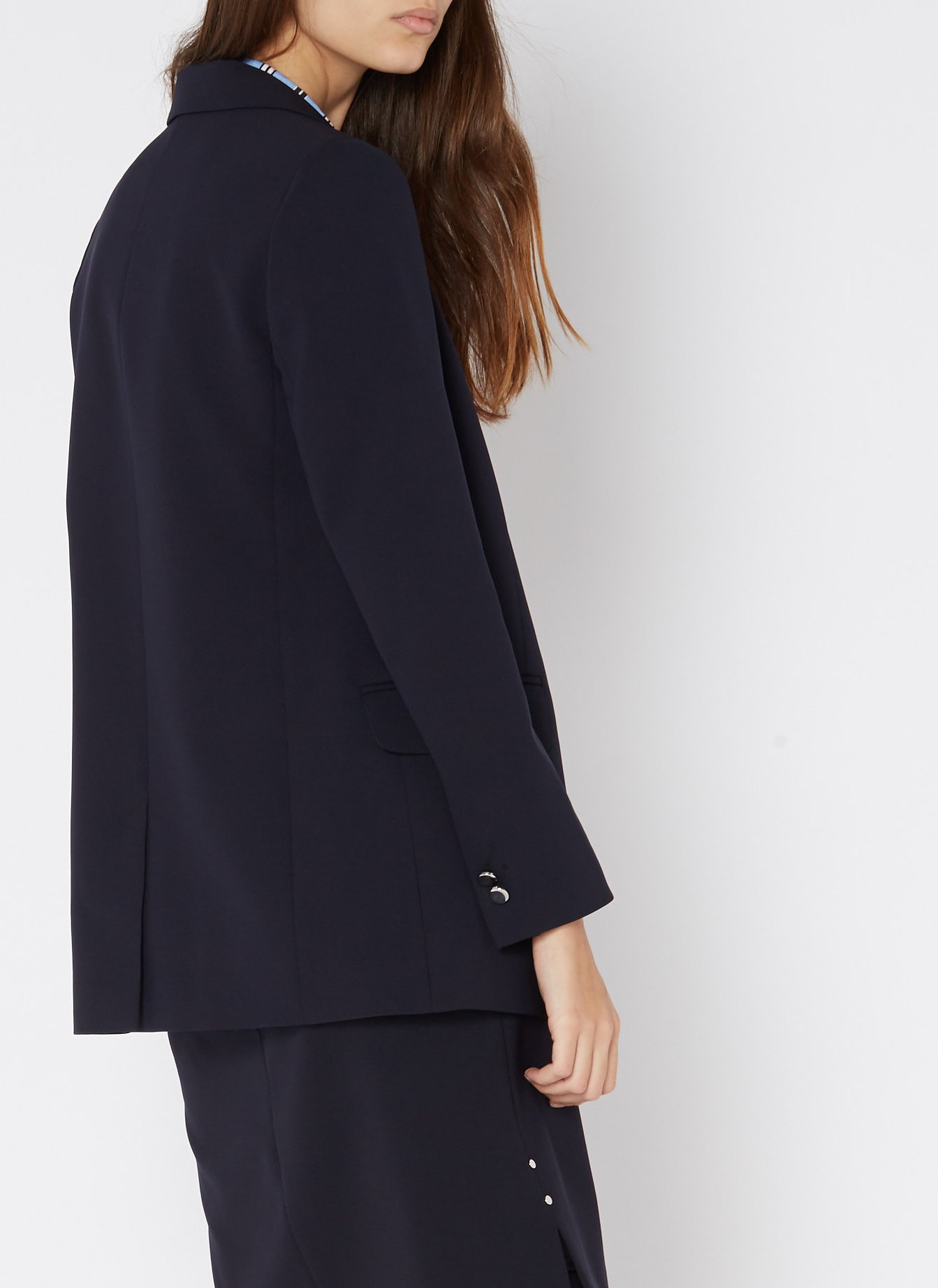 Mid-length jacket with tailored collar MAISON 123 Blue