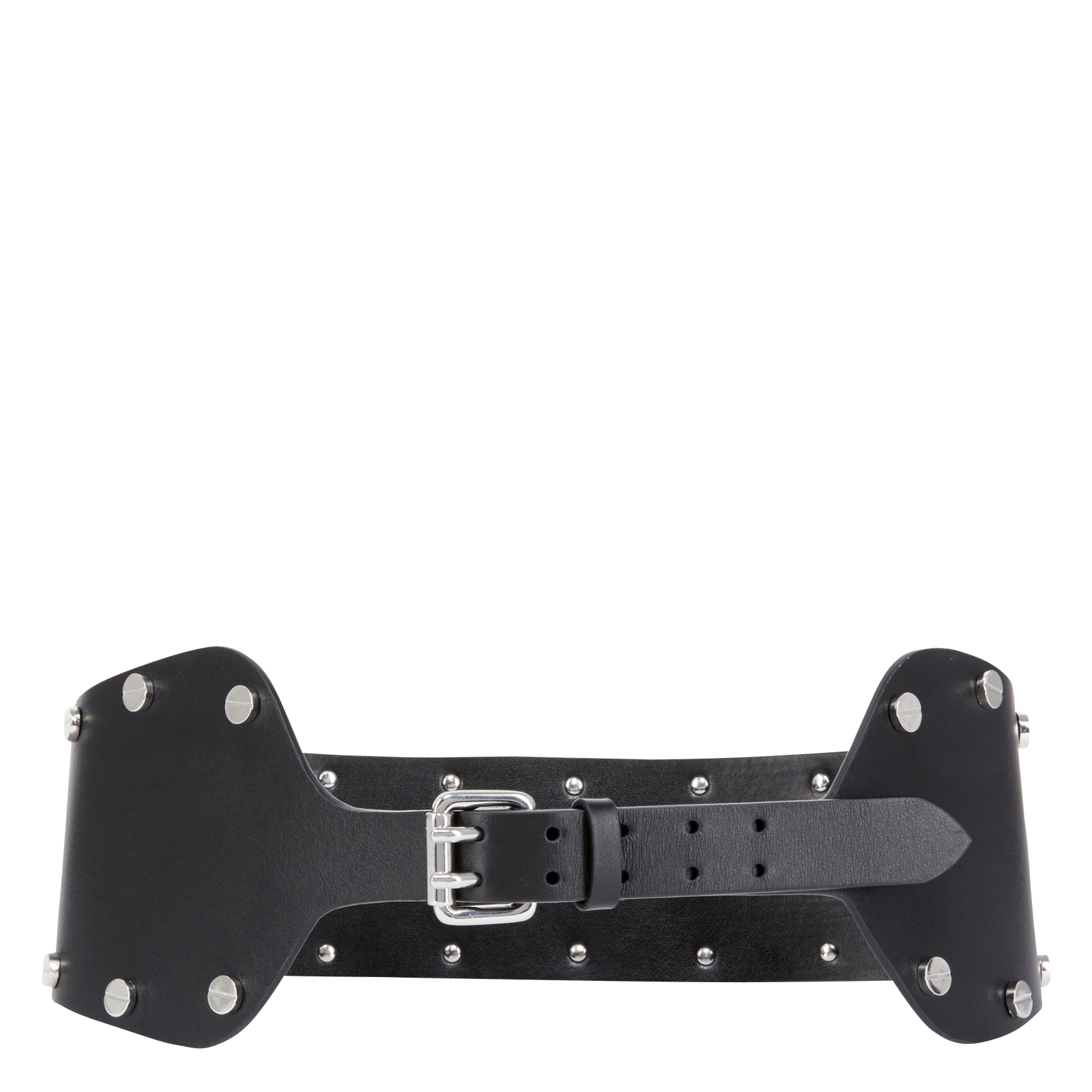 Ceinture large à clous en cuir  THE KOOPLES Noir