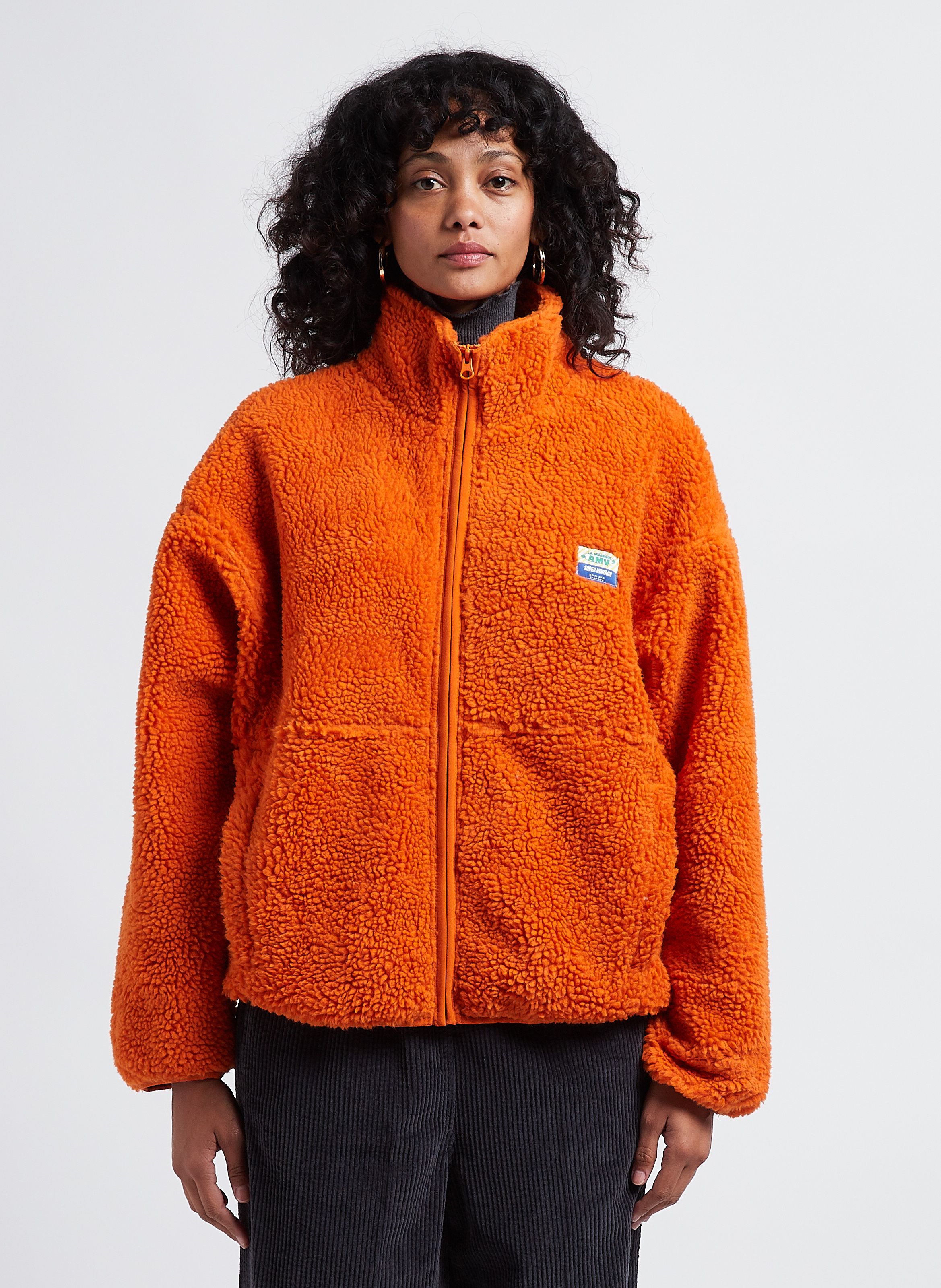 Blouson orange femme new arrivals