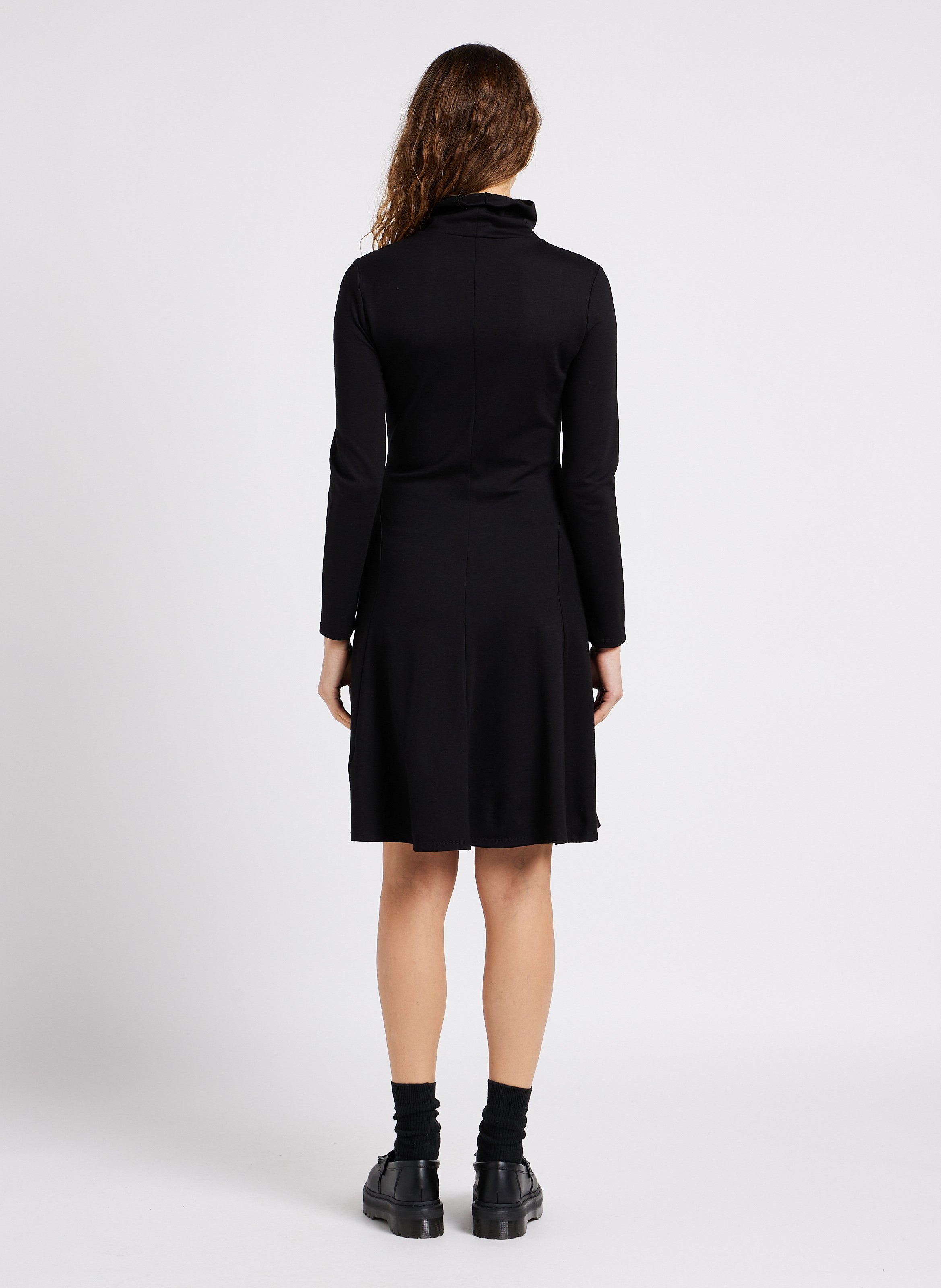 Robe de grossesse col roulé en maille SERAPHINE Noir