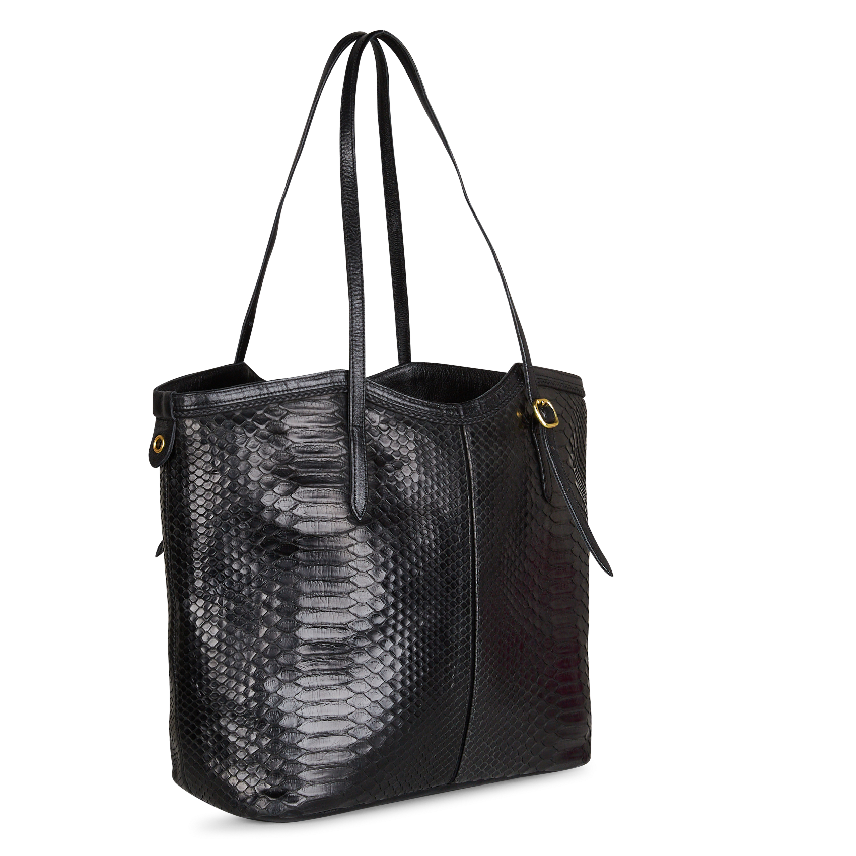 Leather tote bag CLARIS VIROT Black