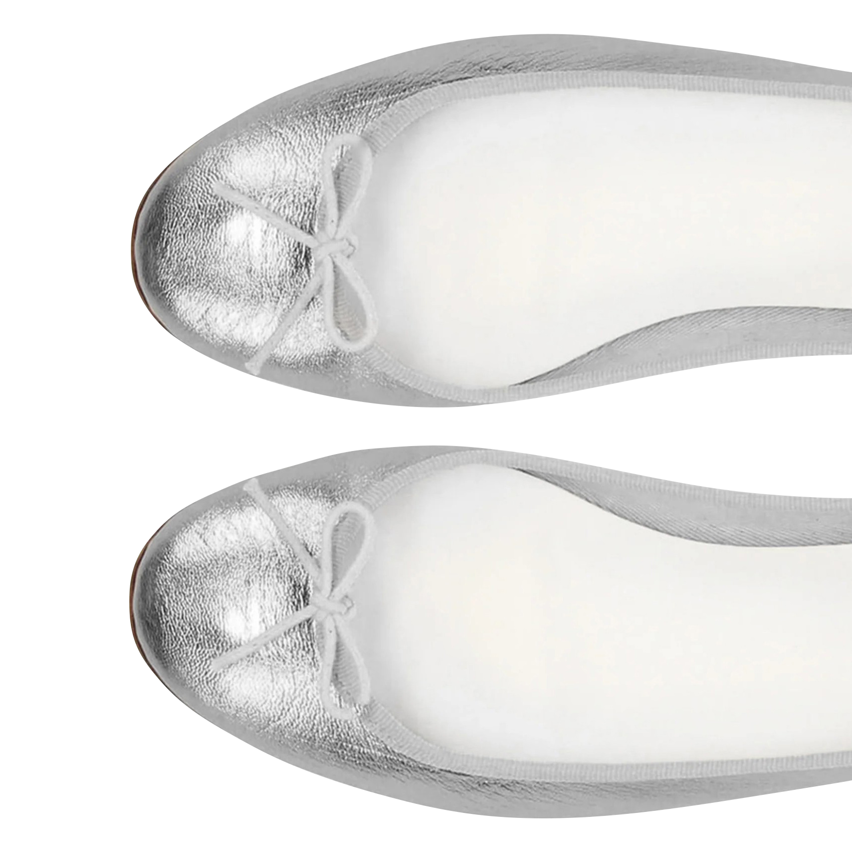 Metallic leren ballerina's REPETTO Zilver