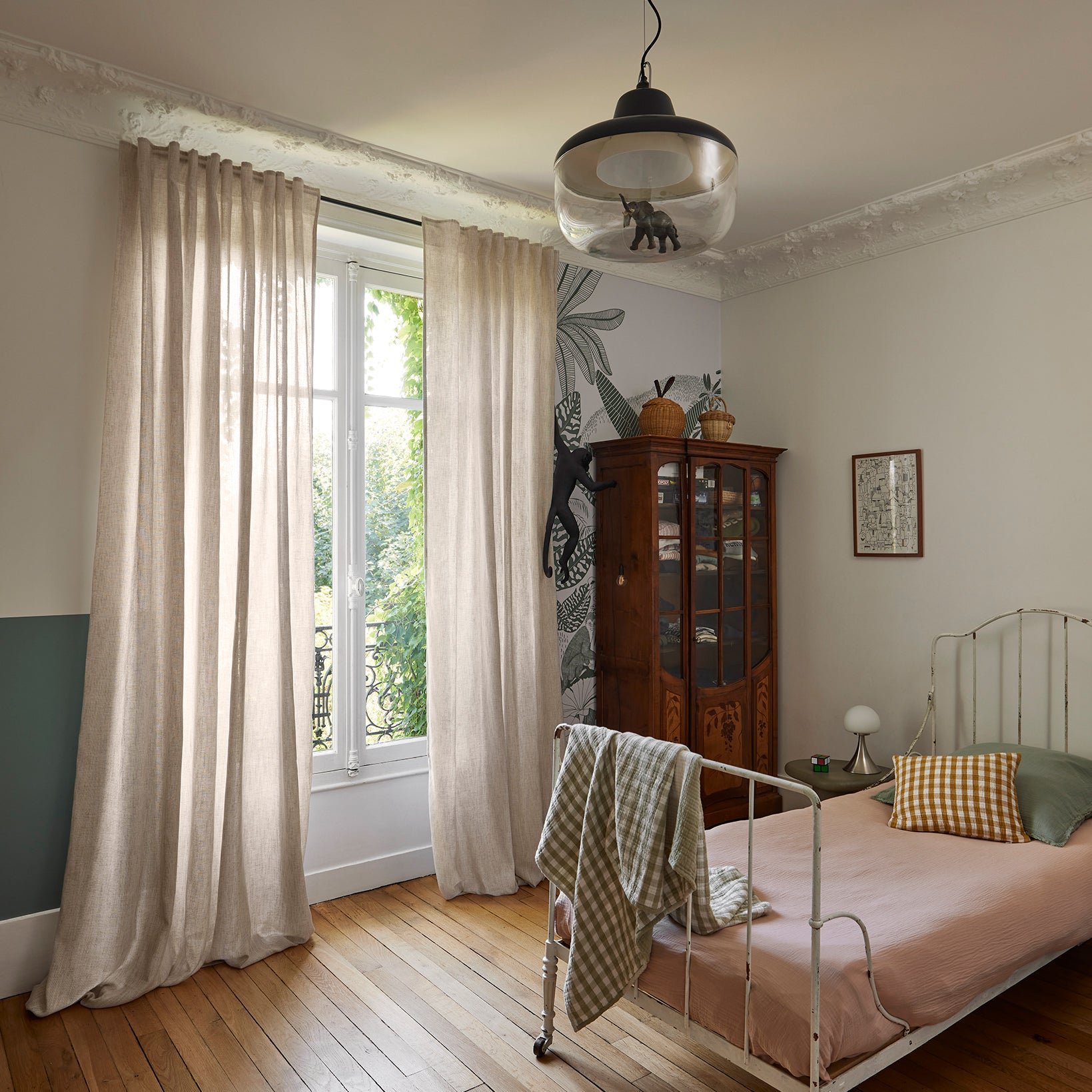 Net curtain with loops MADURA Beige