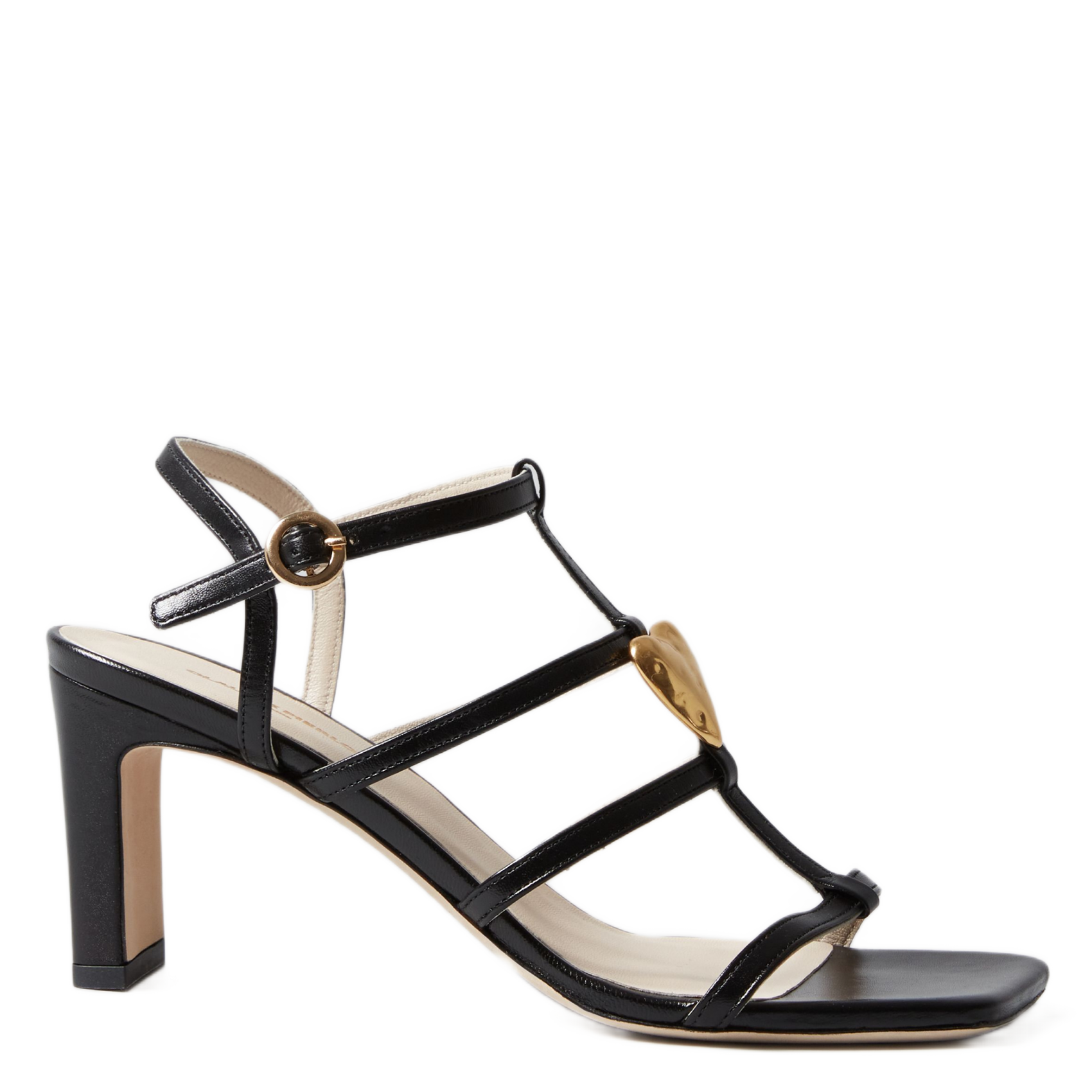 Sandales à talon en cuir CLAUDIE PIERLOT Noir