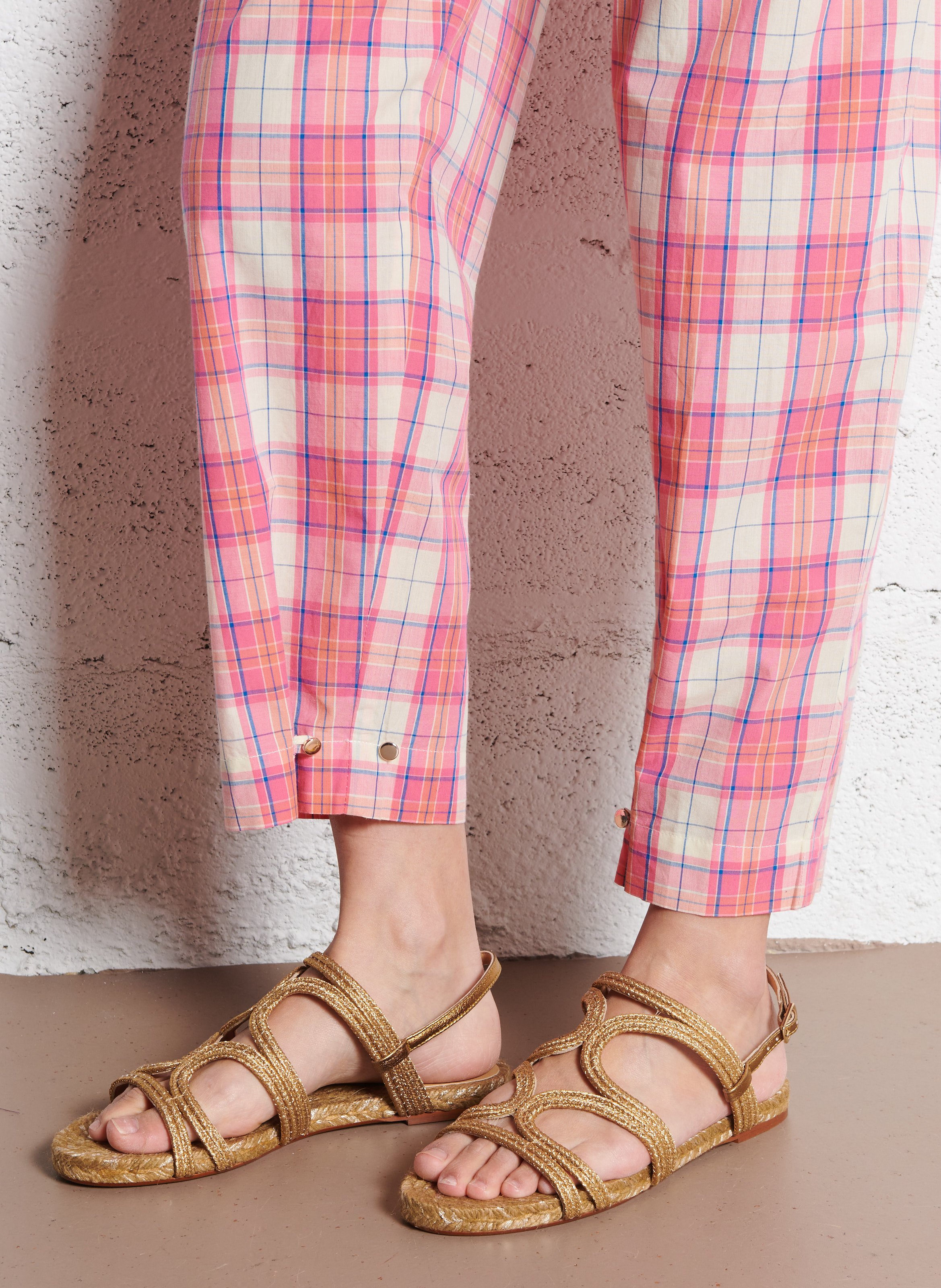 Sandales plates en coton mélangé CASTANER Doré