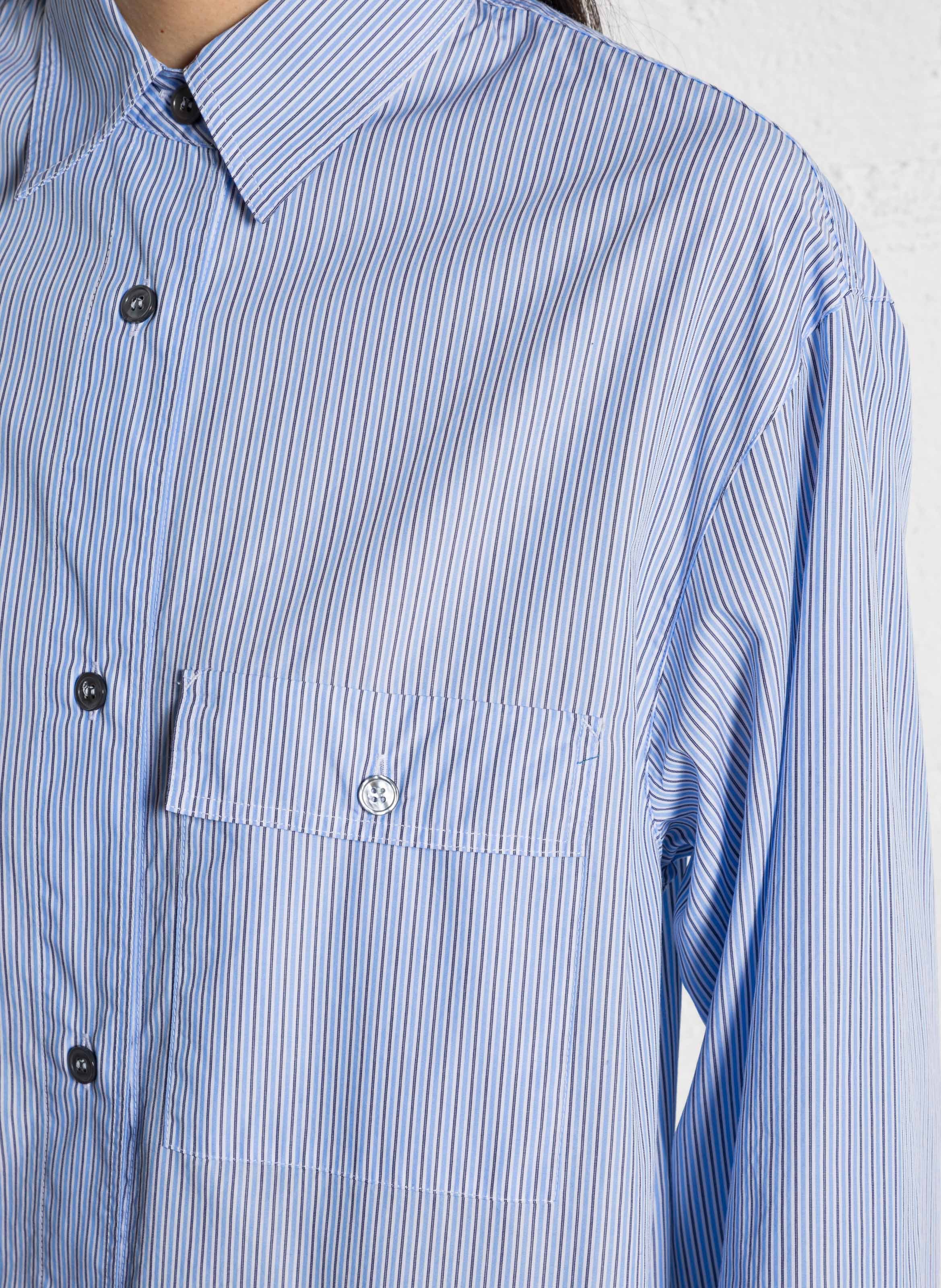 Robe chemise droite rayée  POMANDERE Multicolore