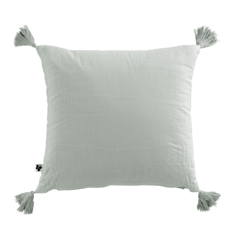 Coussin déco déhoussable 100% coton L'EFFET PAPILLON