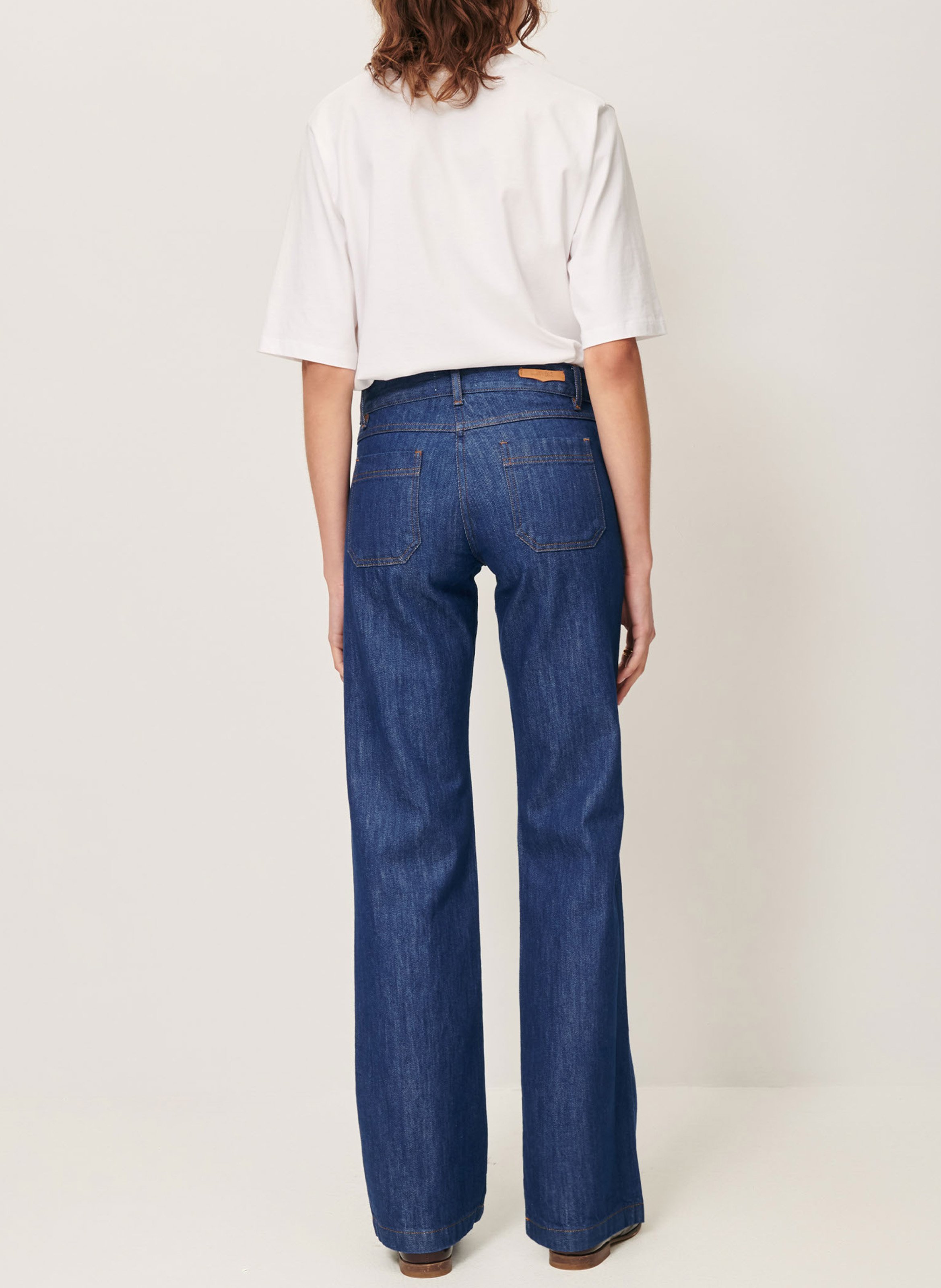 Cotton straight jeans SESSUN Blue