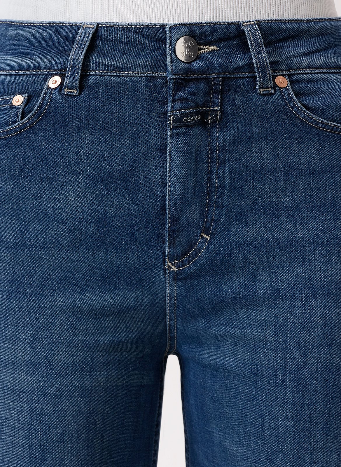 Cotton-blend wide-leg jeans CLOSED Blue